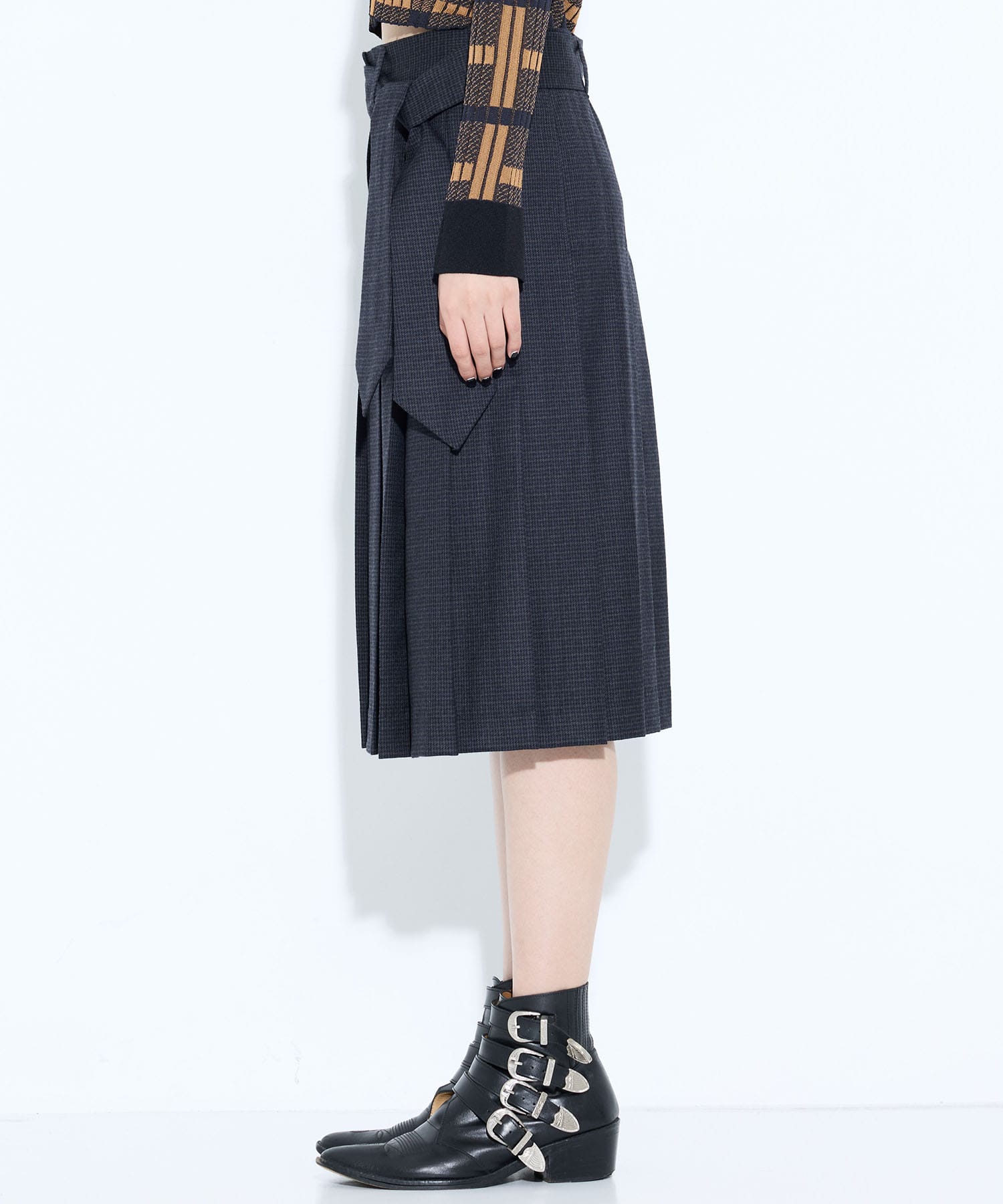 Wool check skirt TOGA