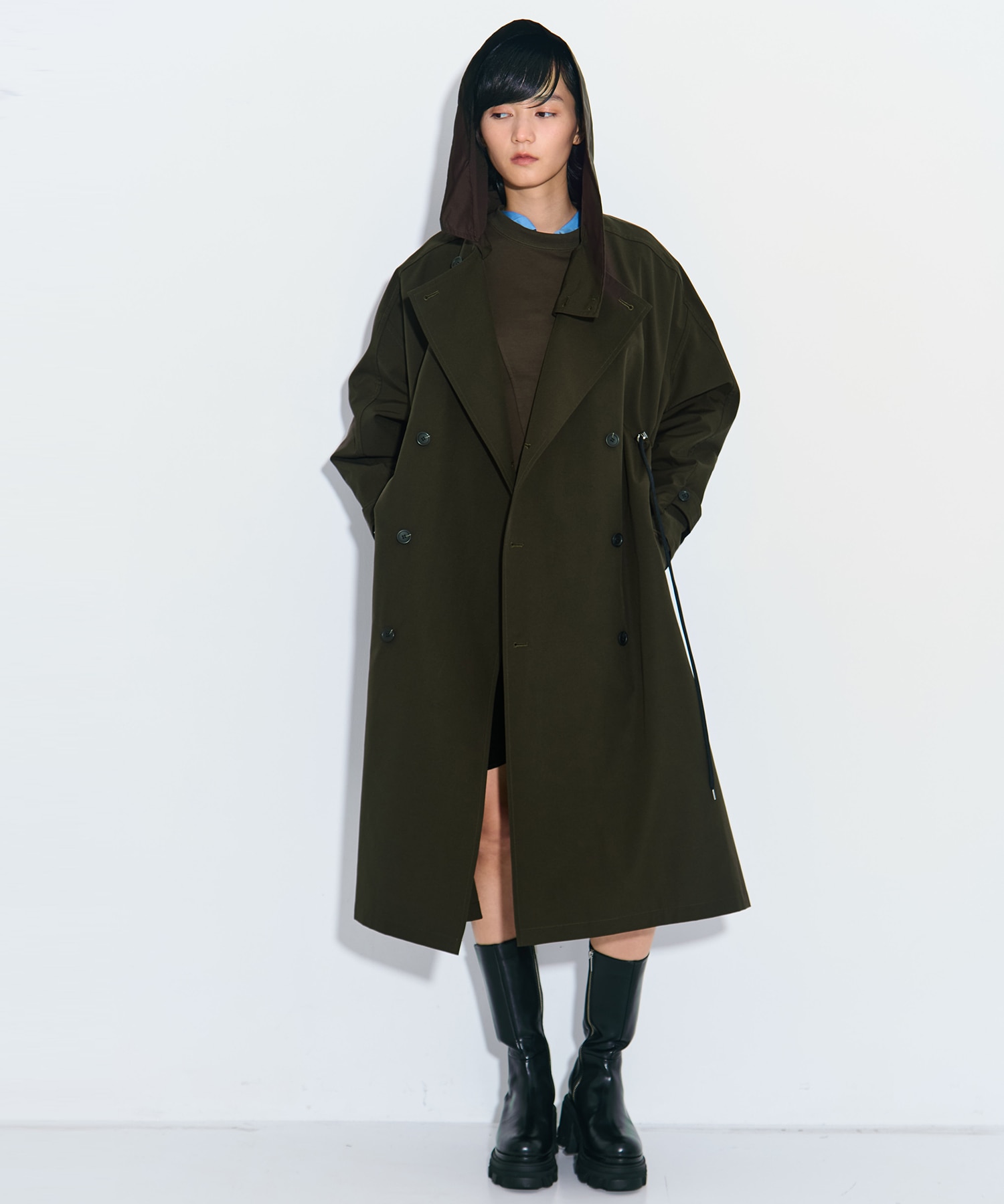 リサイクルシェルタフタ　トレンチコート VACHEMENT