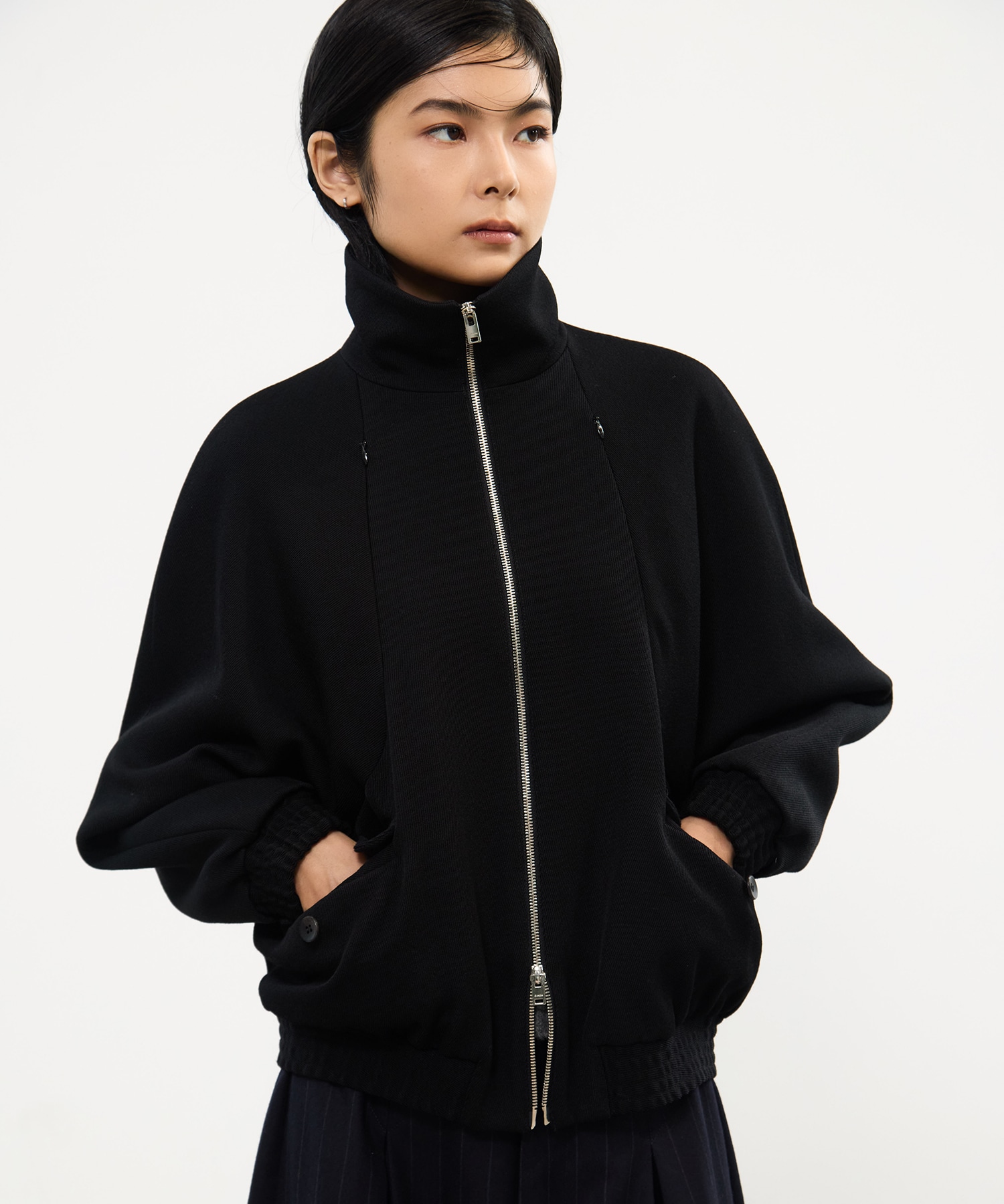 CAVARLY TWILL ZIP BLOUSON CINOH