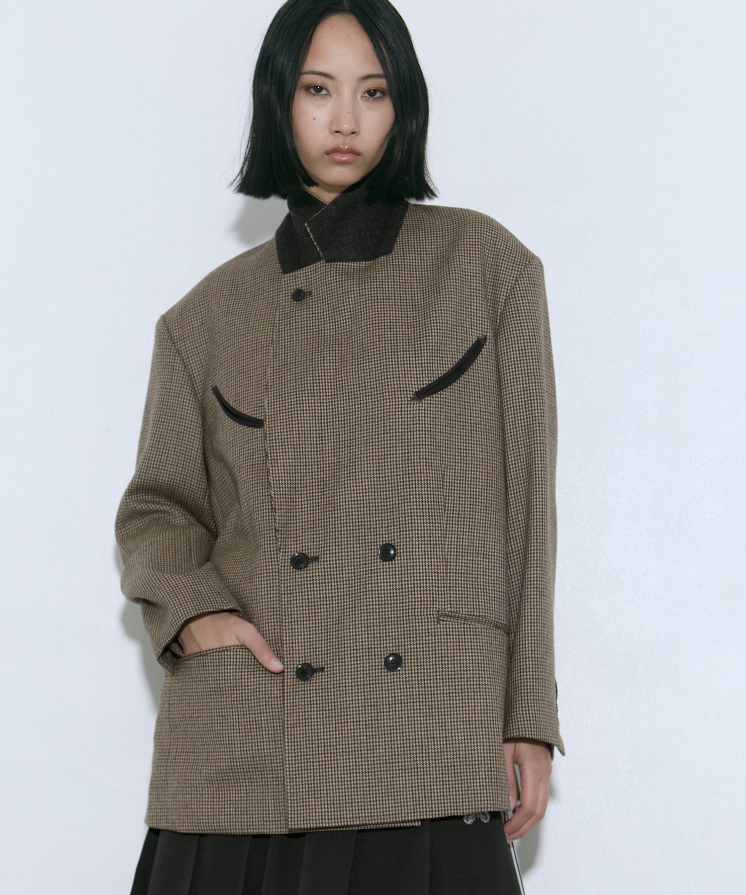 Wool check jacket TOGA