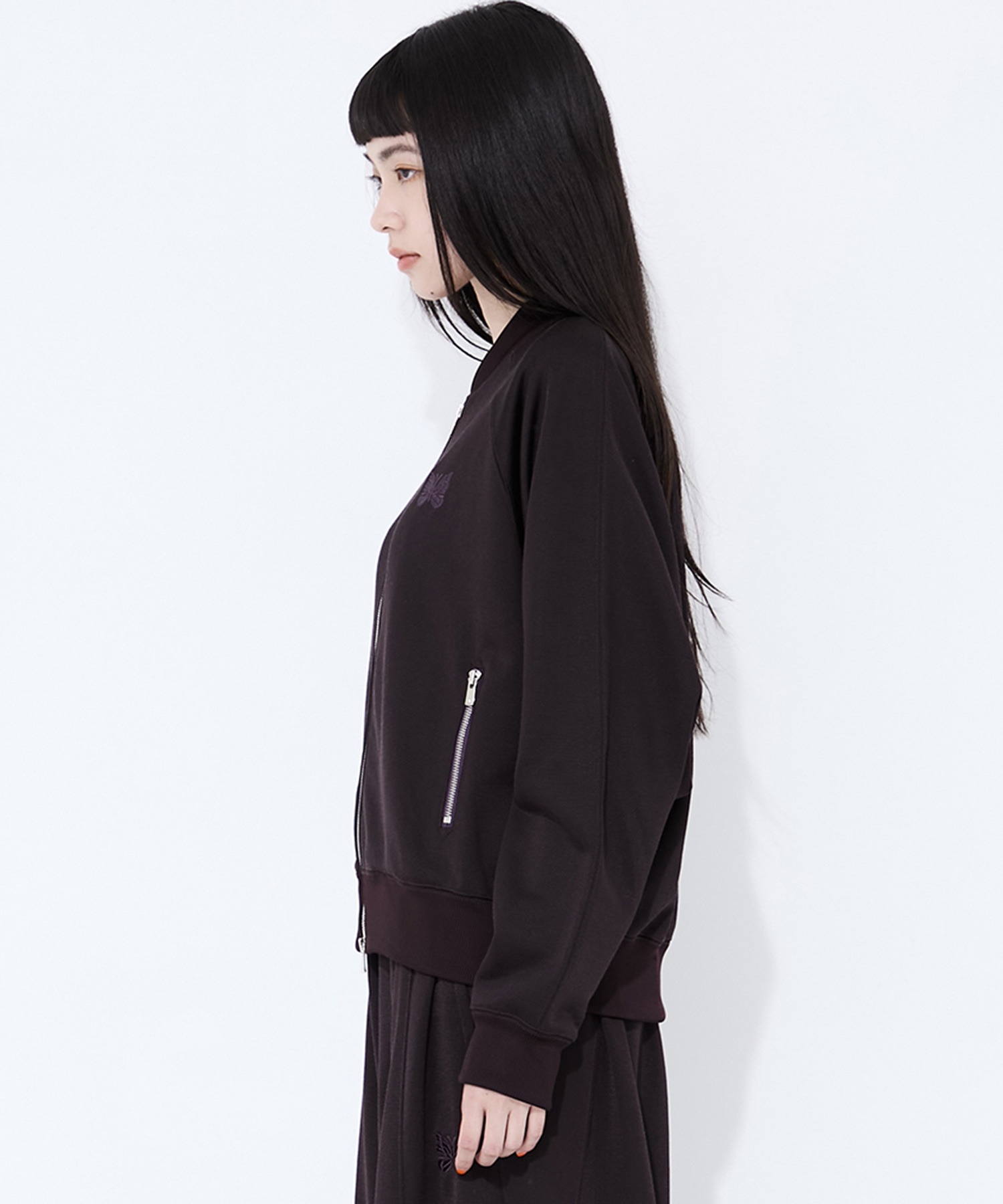 Dolman Sleeve Track Jacket - Bright Jersey Needles