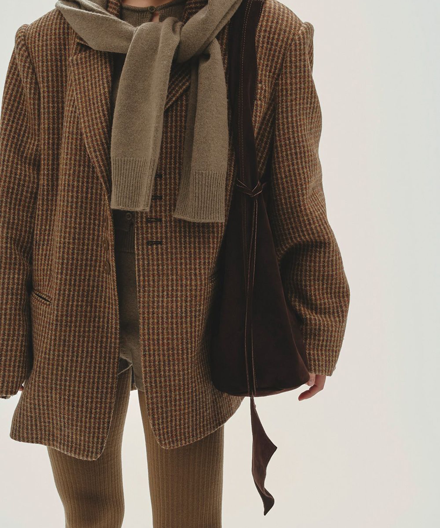 Wool100% Check Jacket TODAYFUL
