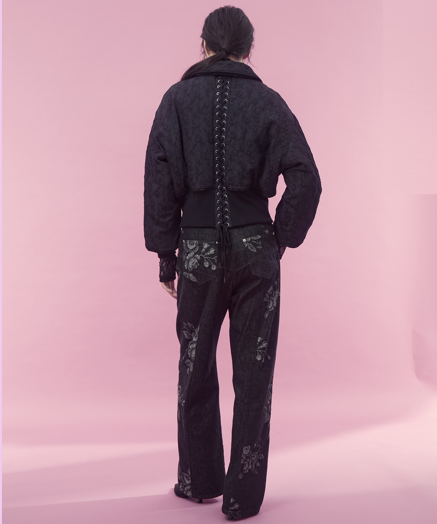 Floral jacquard bomber jacket FETICO