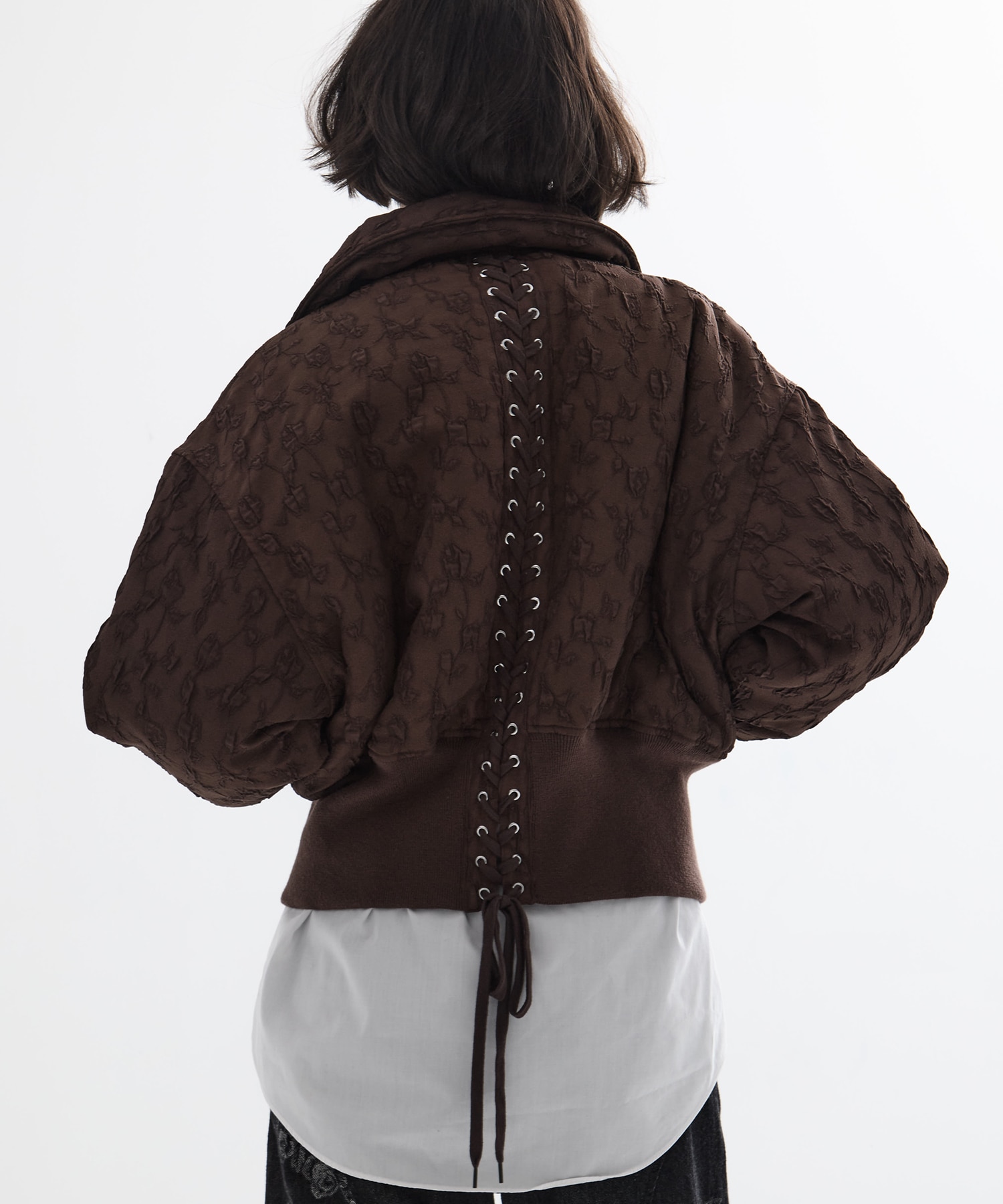 Floral jacquard bomber jacket FETICO