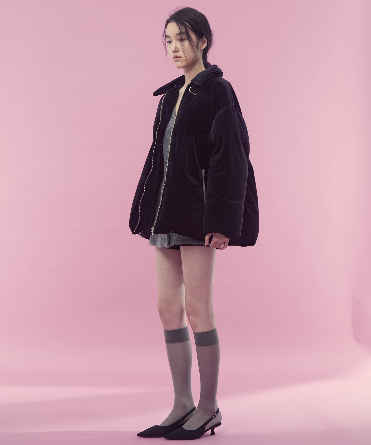 Velour down coat FETICO
