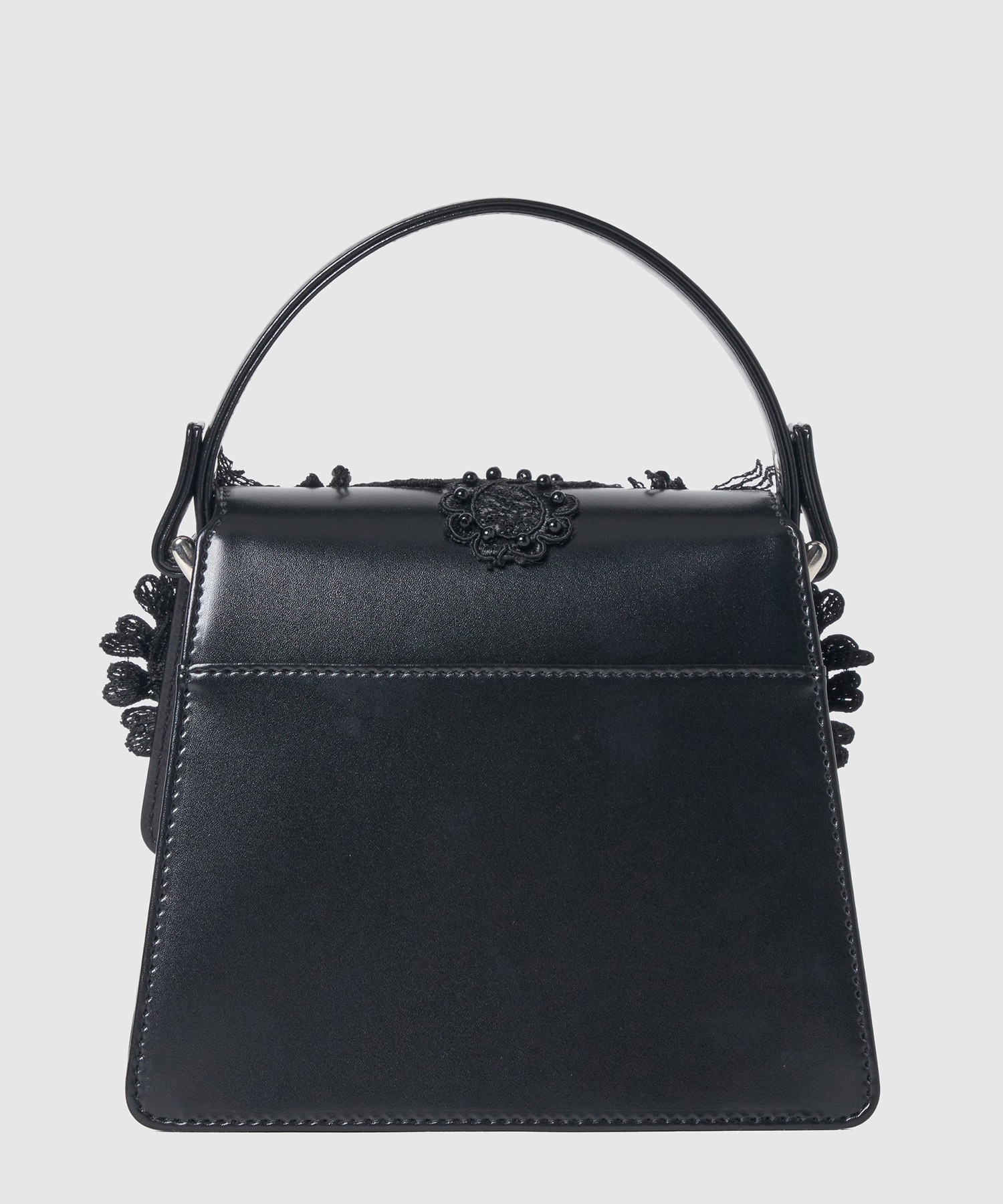 black lei beads mini hand bag tanakadaisuke
