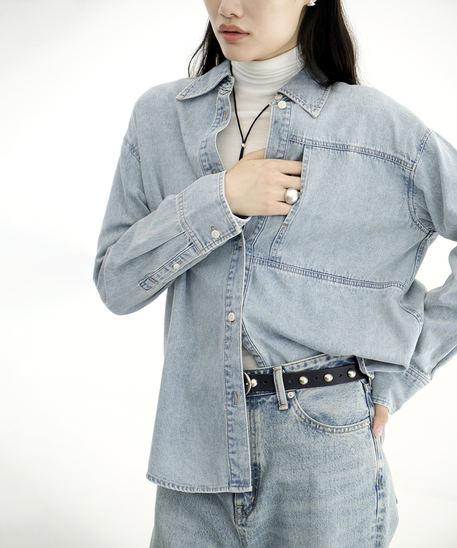 COMPACT DENIM SHIRTS CLANE