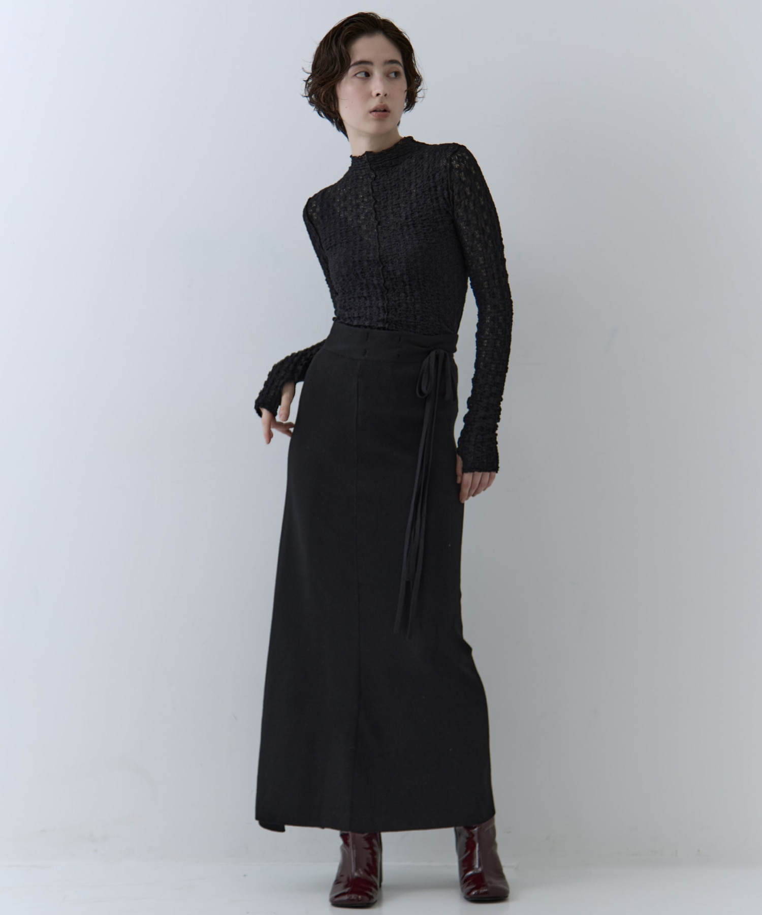 UND JACKET WINDING SKIRT KNIT SET DRESS AMERI