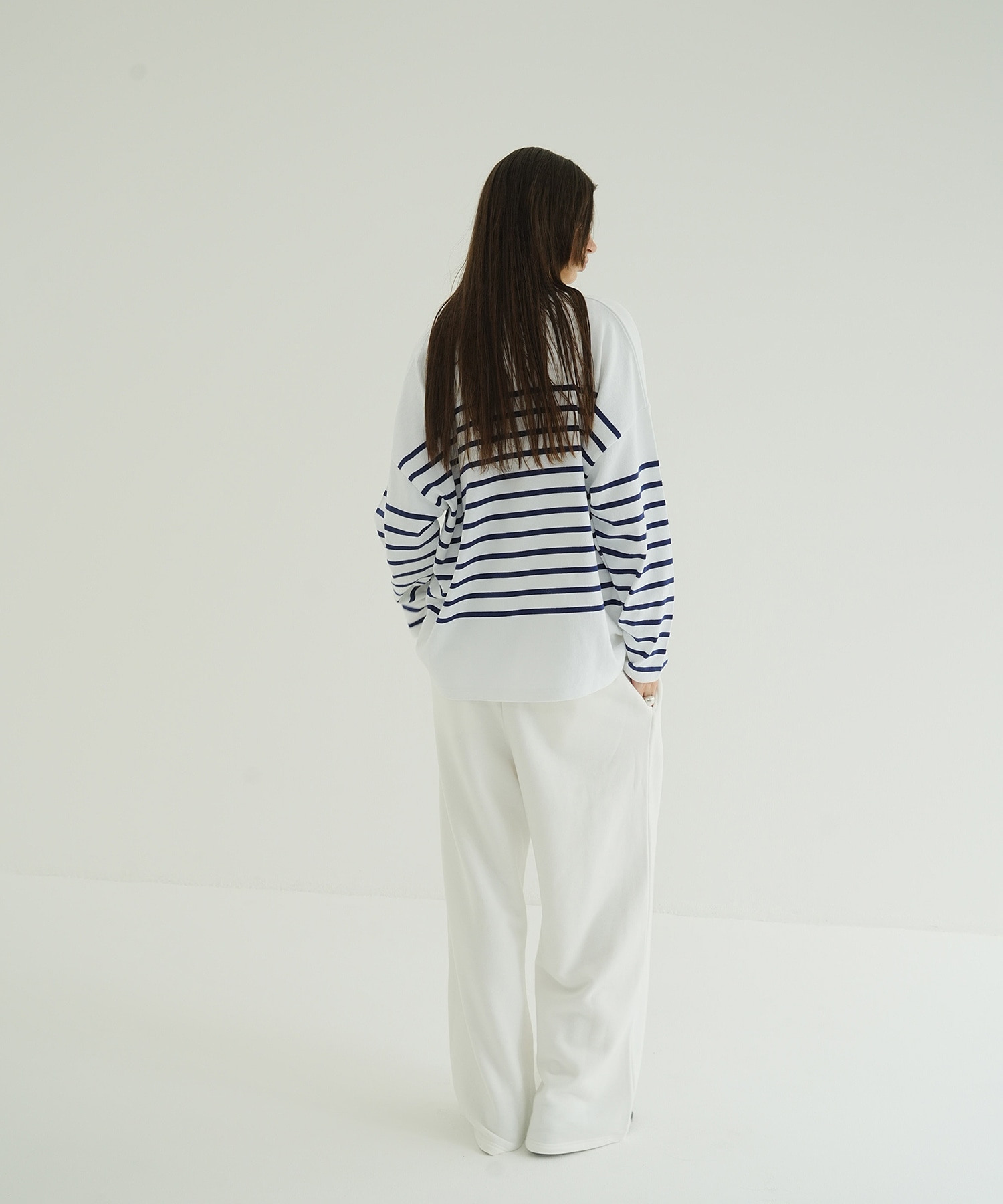 WIDE HENRY NECK BORDER TOPS CLANE