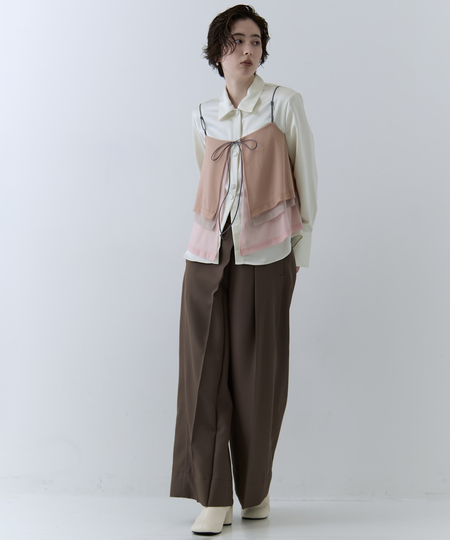 3way Camisole & Cashmere Long T STUDIOUS