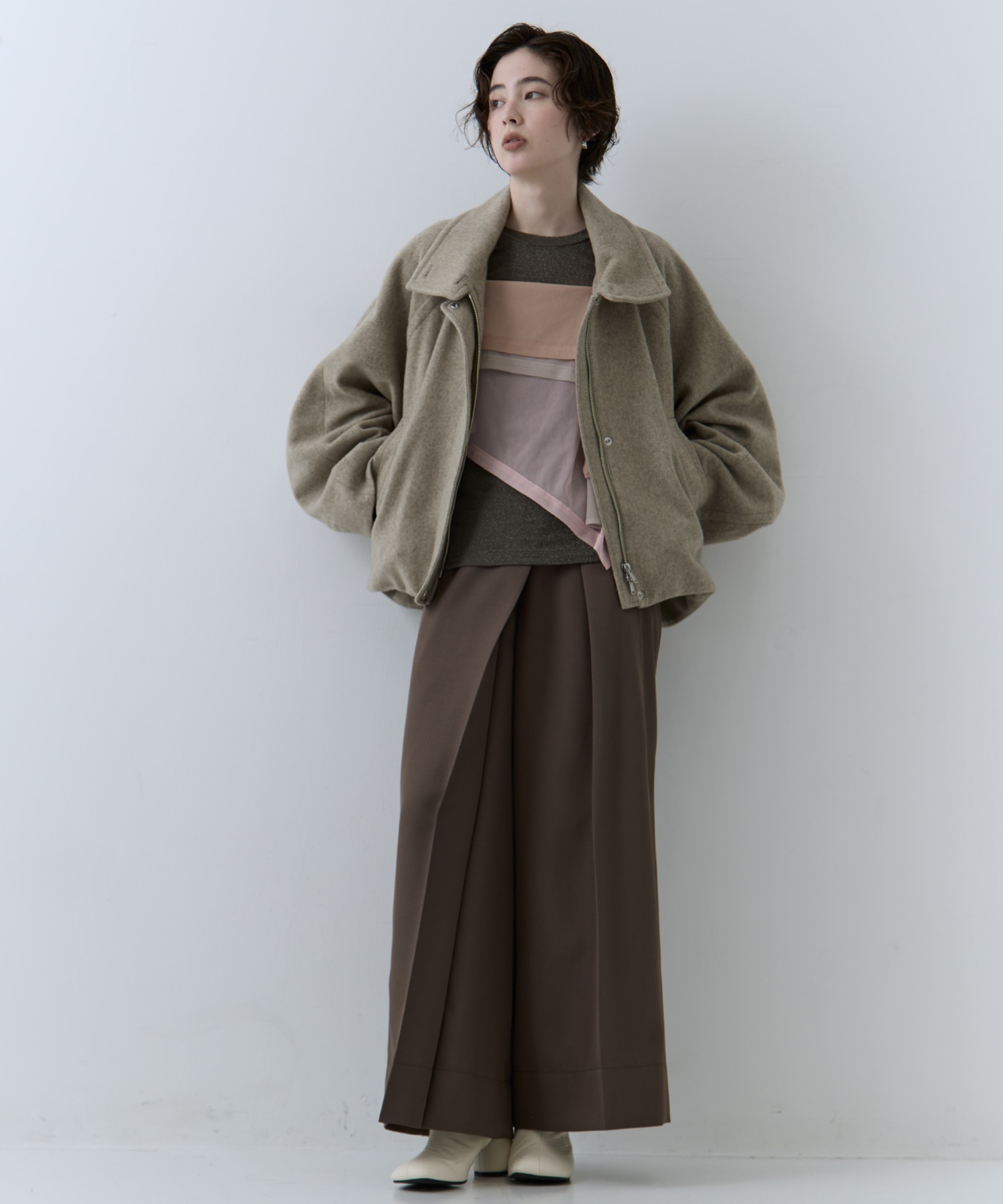 3way Camisole & Cashmere Long T STUDIOUS