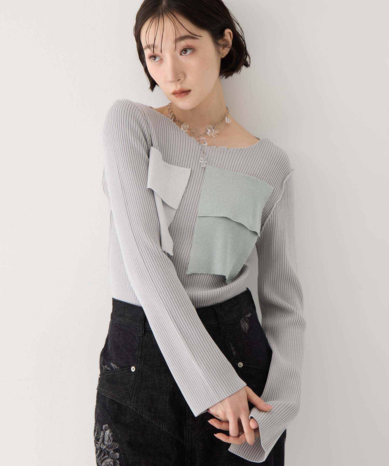 別注CREW NECK RIB KNIT kotohayokozawa