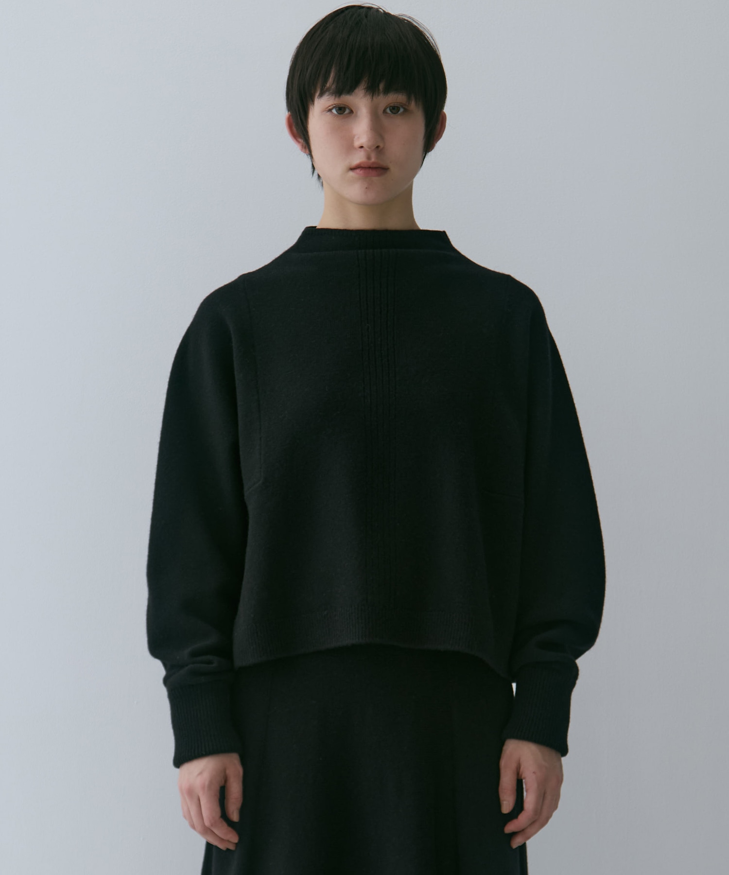 別注 CASHMERE BOAT NECK KNIT WRAPINKNOT