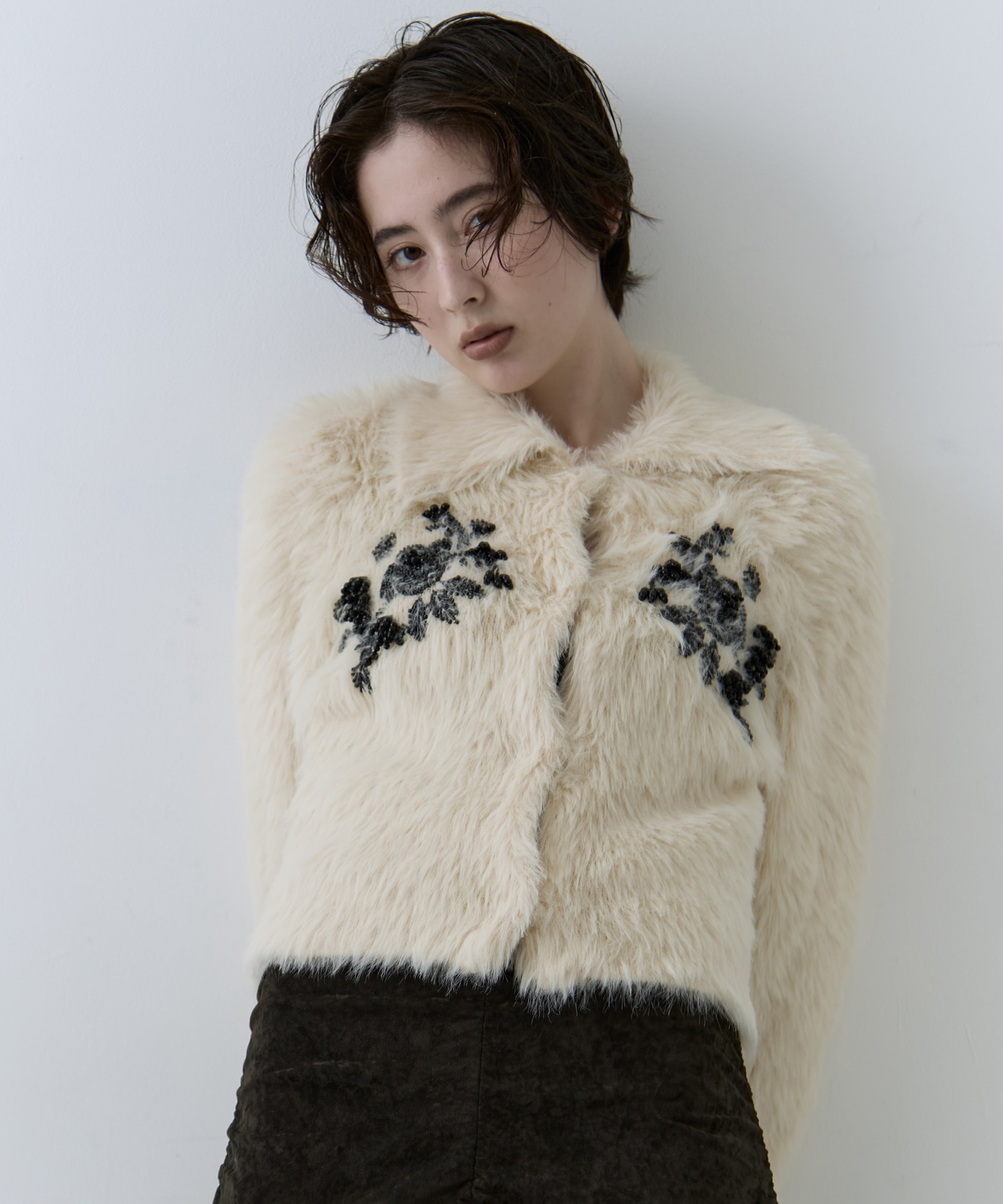 別注 シャギービジューカーディガン FETICO