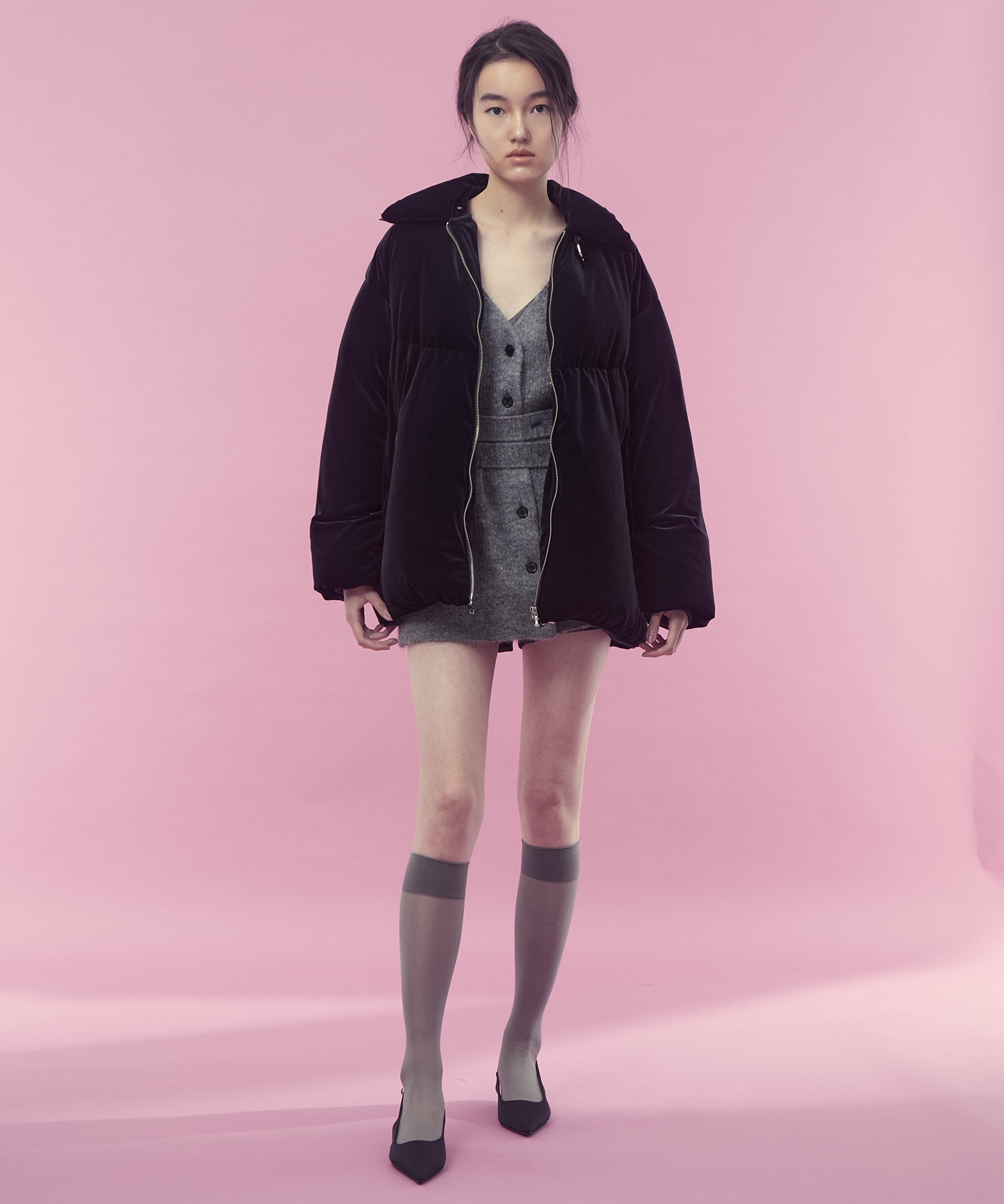 Mohair knit belted cardigan FETICO