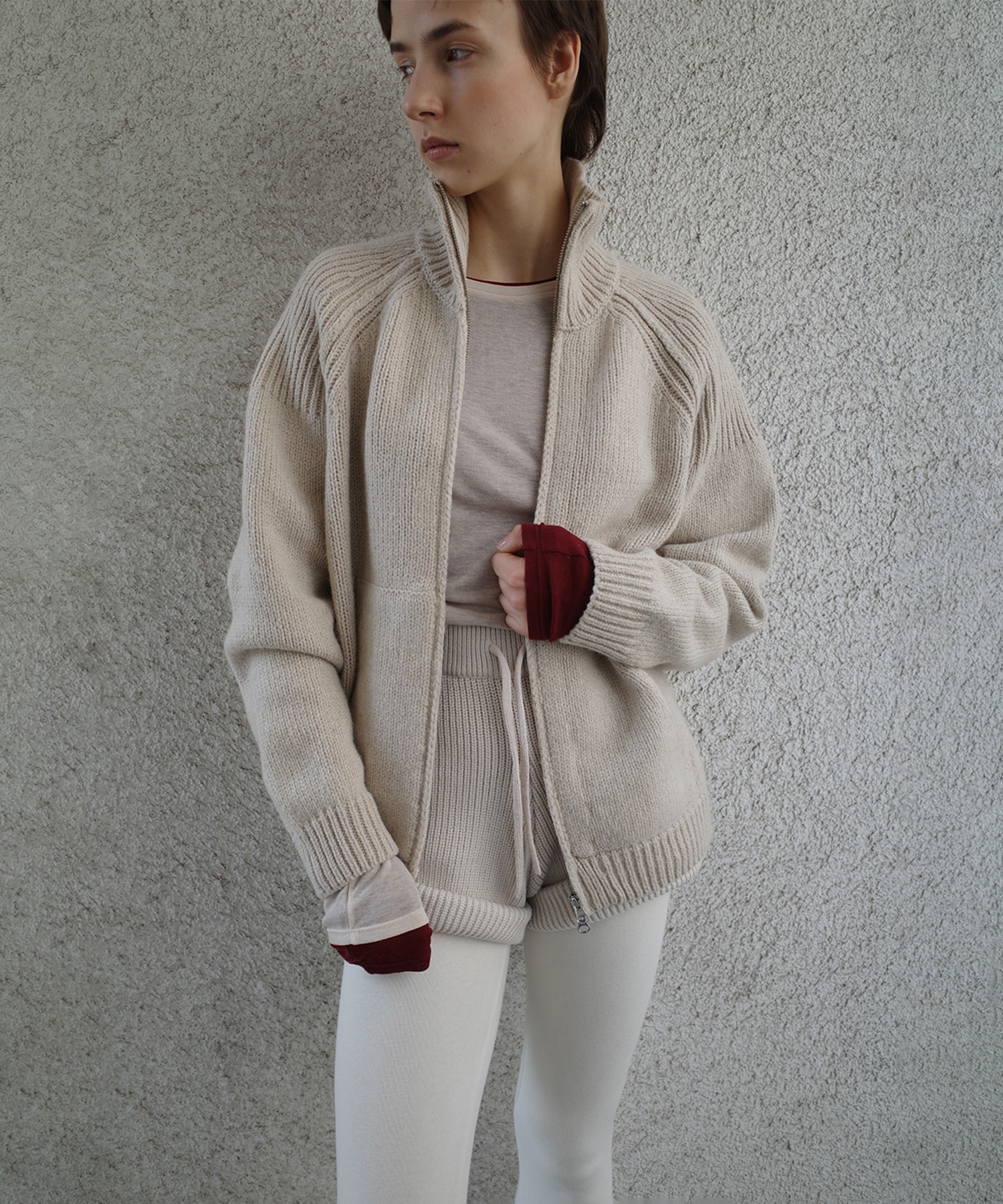 POCKET ZIP KNIT TOPS CLANE
