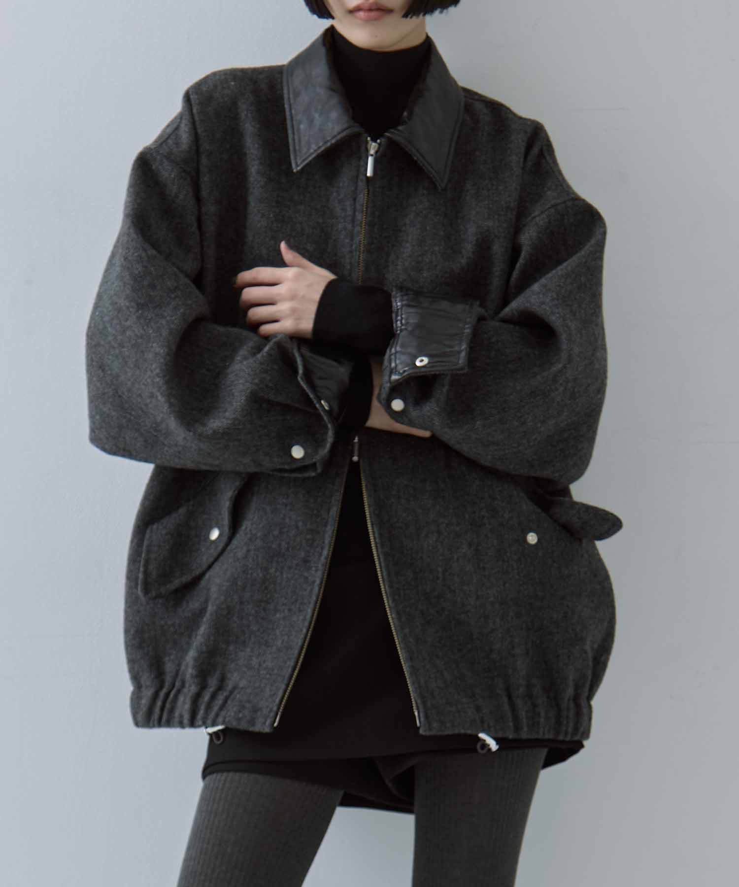 UND TWEED WORK DETAIL BLOUSON AMERI