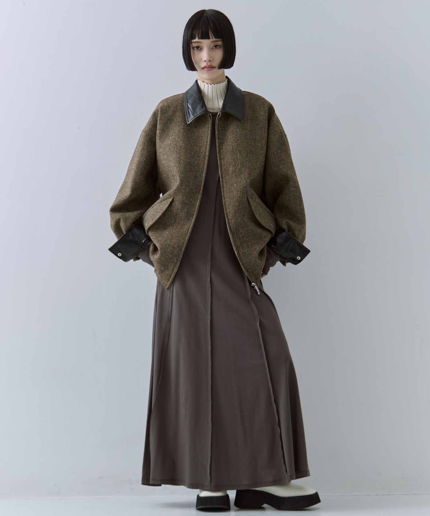 UND TWEED WORK DETAIL BLOUSON AMERI