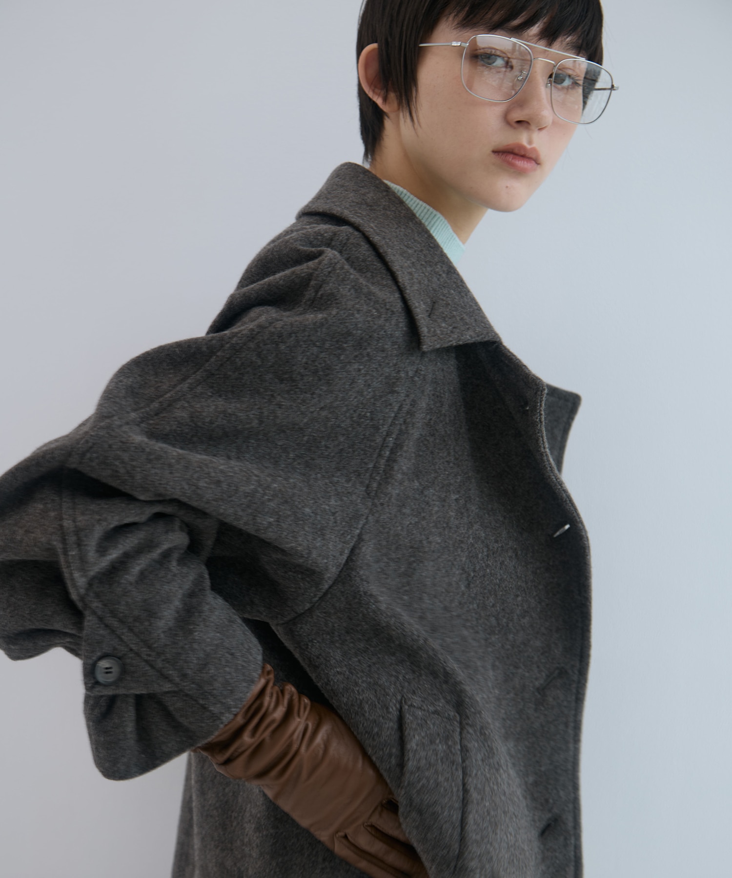 Stand Collar Wool Coat STUDIOUS