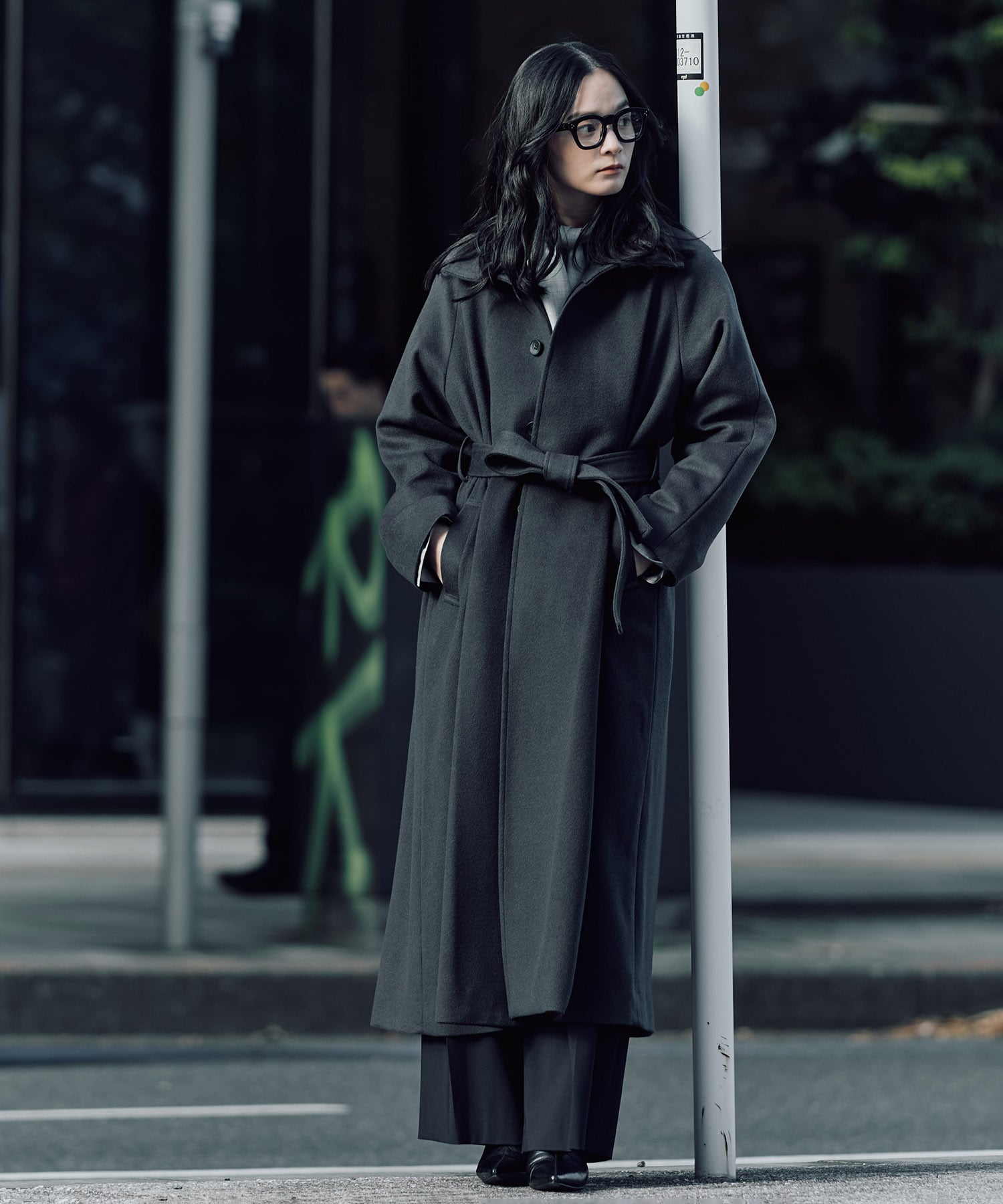 別注スタンドカラーロングコート Dessin de mode