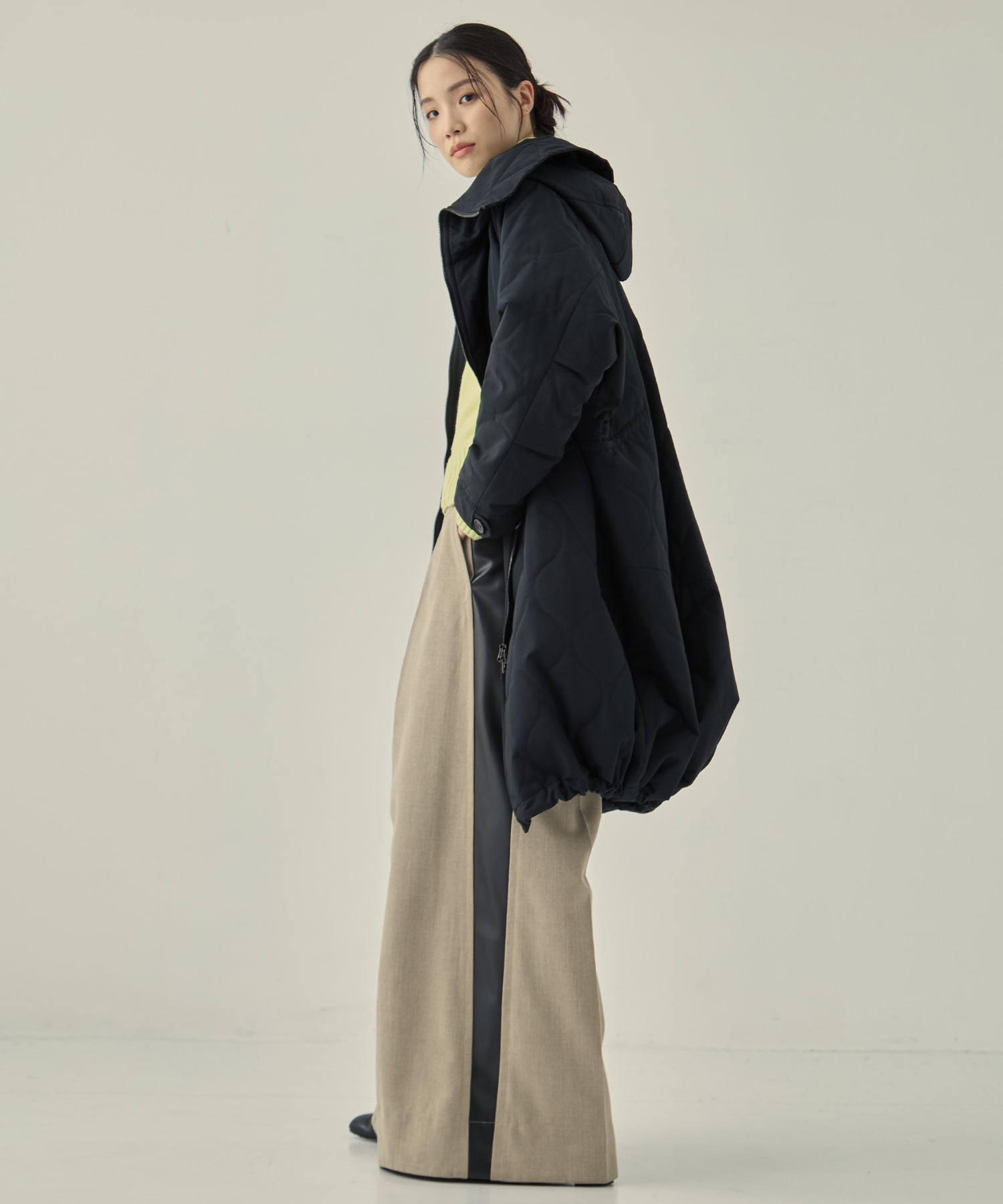 リサイクル60/40クロスキルティングフーディー VACHEMENT