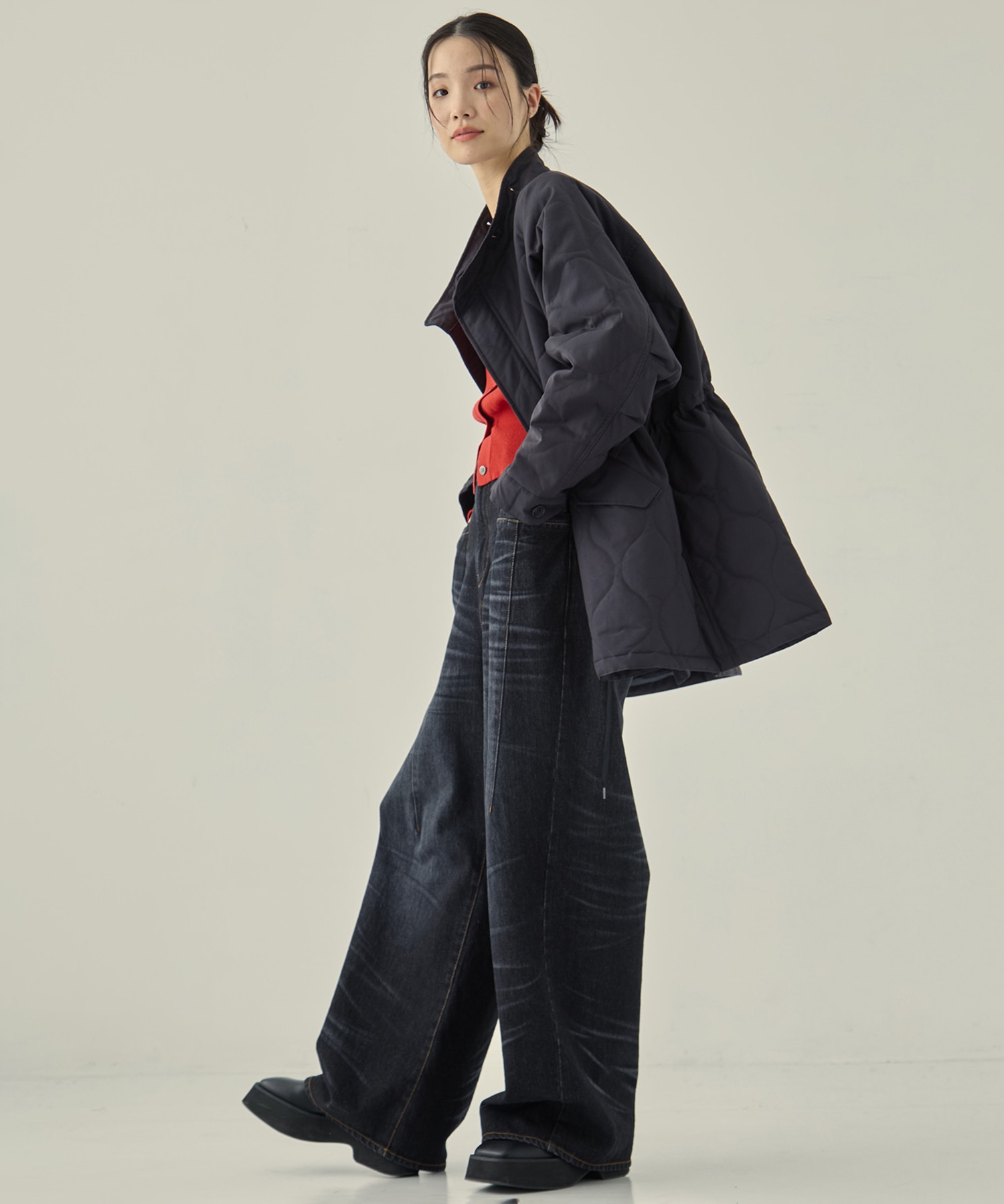 リサイクル60/40クロスキルティング モッズコート VACHEMENT