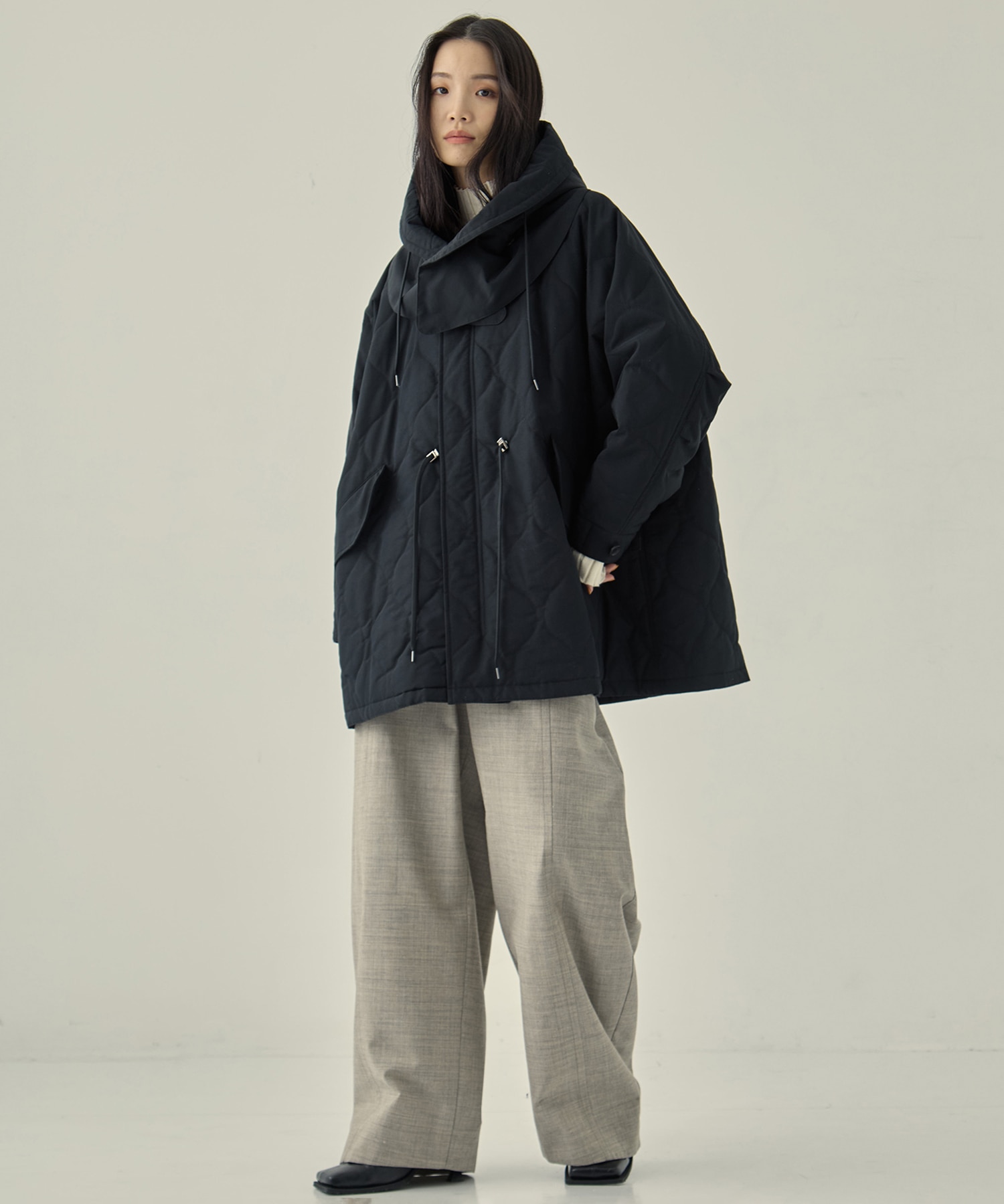 リサイクル60/40クロスキルティング モッズコート VACHEMENT