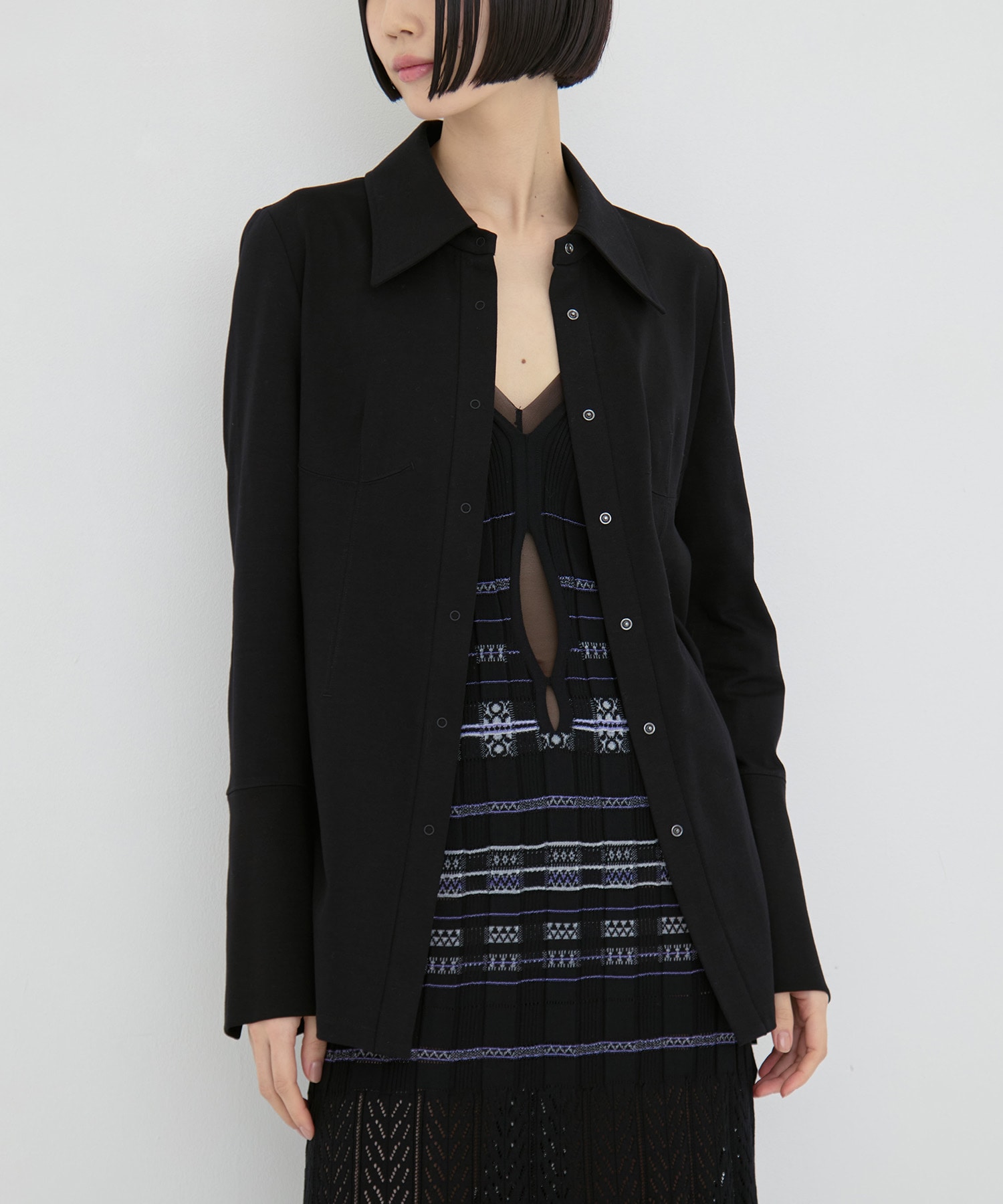 Cotton Jersey Shirt Mame Kurogouchi