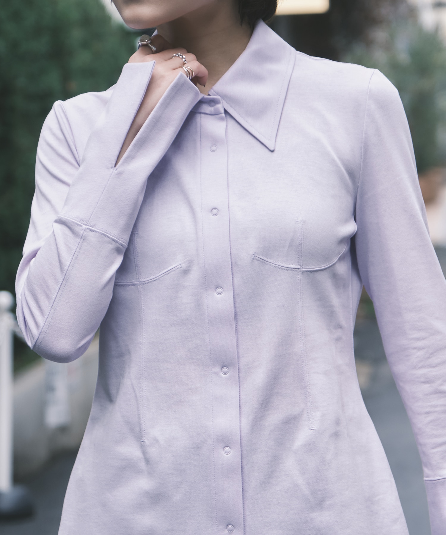 Cotton Jersey Shirt Mame Kurogouchi