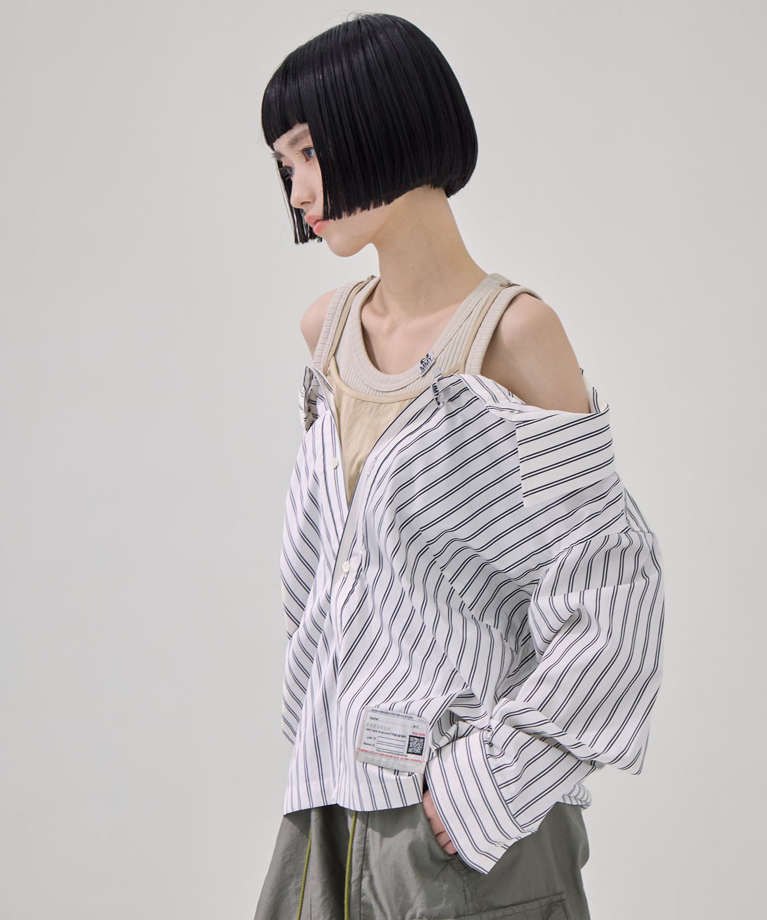 LAYERED STRIPE SHIRTS Maison MIHARA YASUHIRO