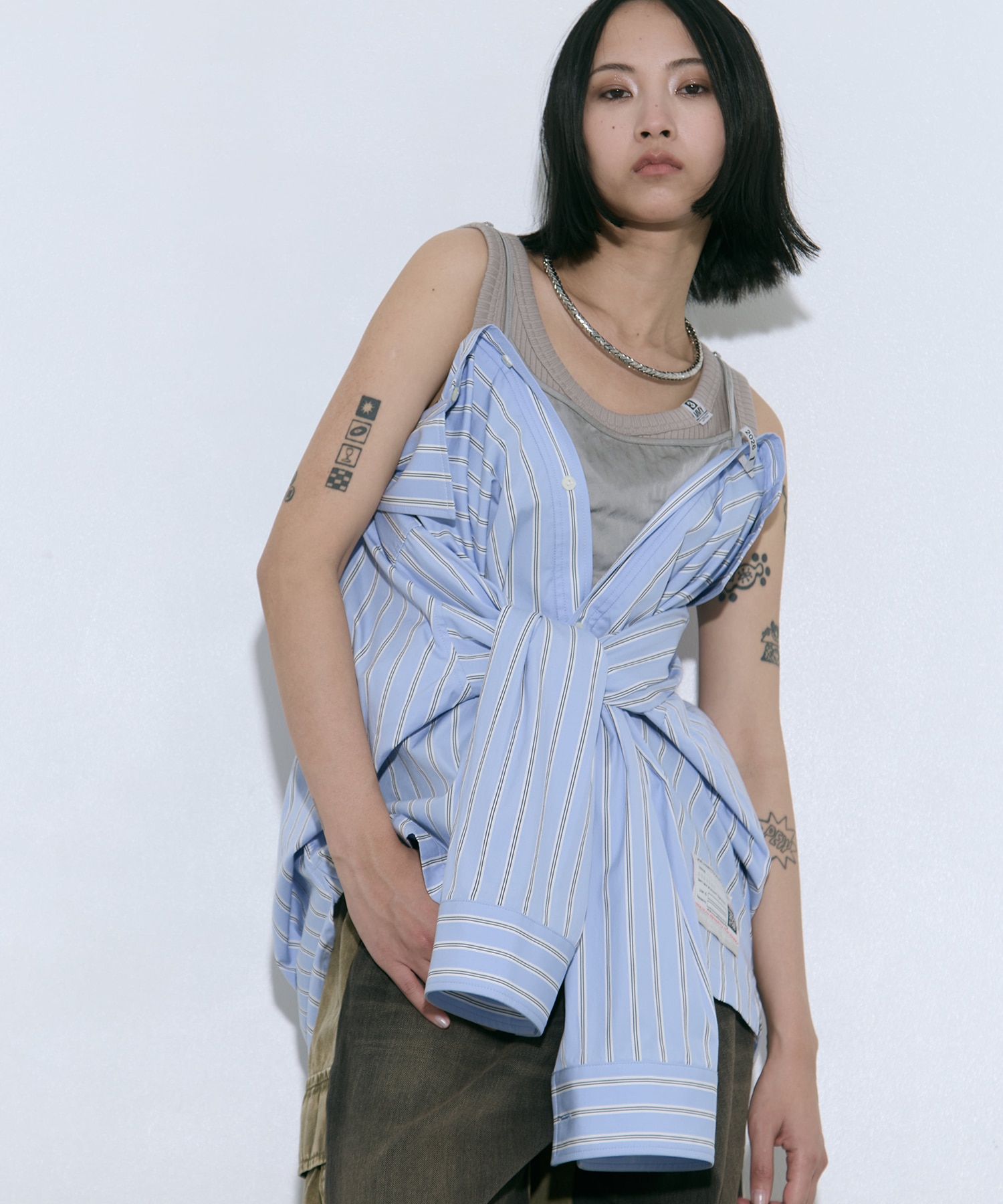 LAYERED STRIPE SHIRTS Maison MIHARA YASUHIRO