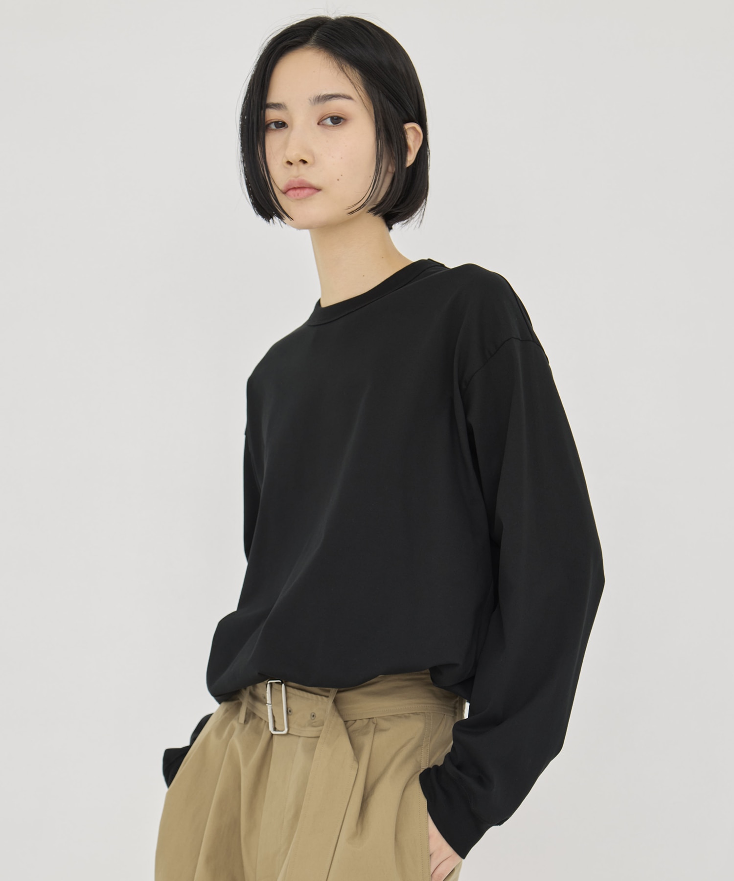 DRAWSTRING LONG TEE CINOH