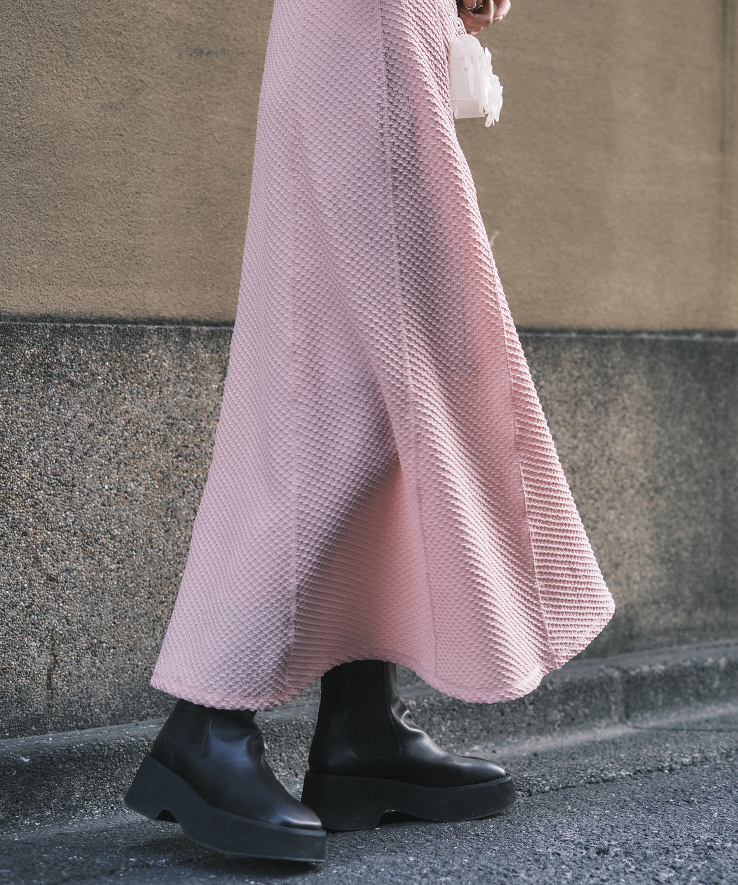 Shirring Jersey Jacquard Dress Mame Kurogouchi