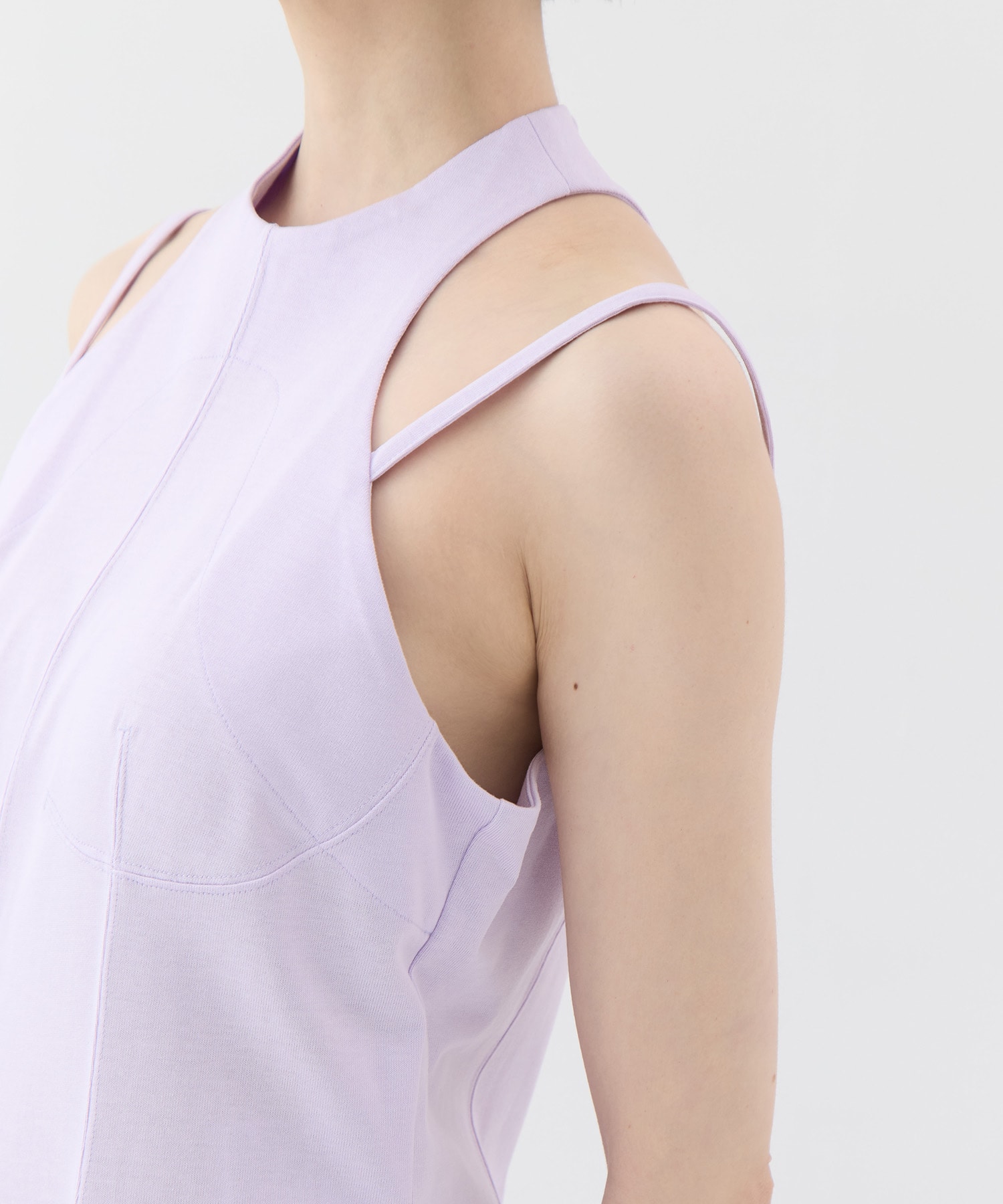 Cotton Jersey Halter Neck Dress Mame Kurogouchi