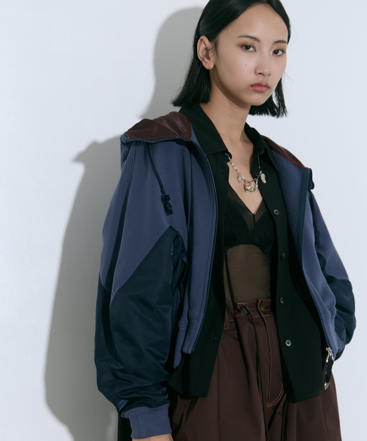 Cotton nylon hoodie TOGA