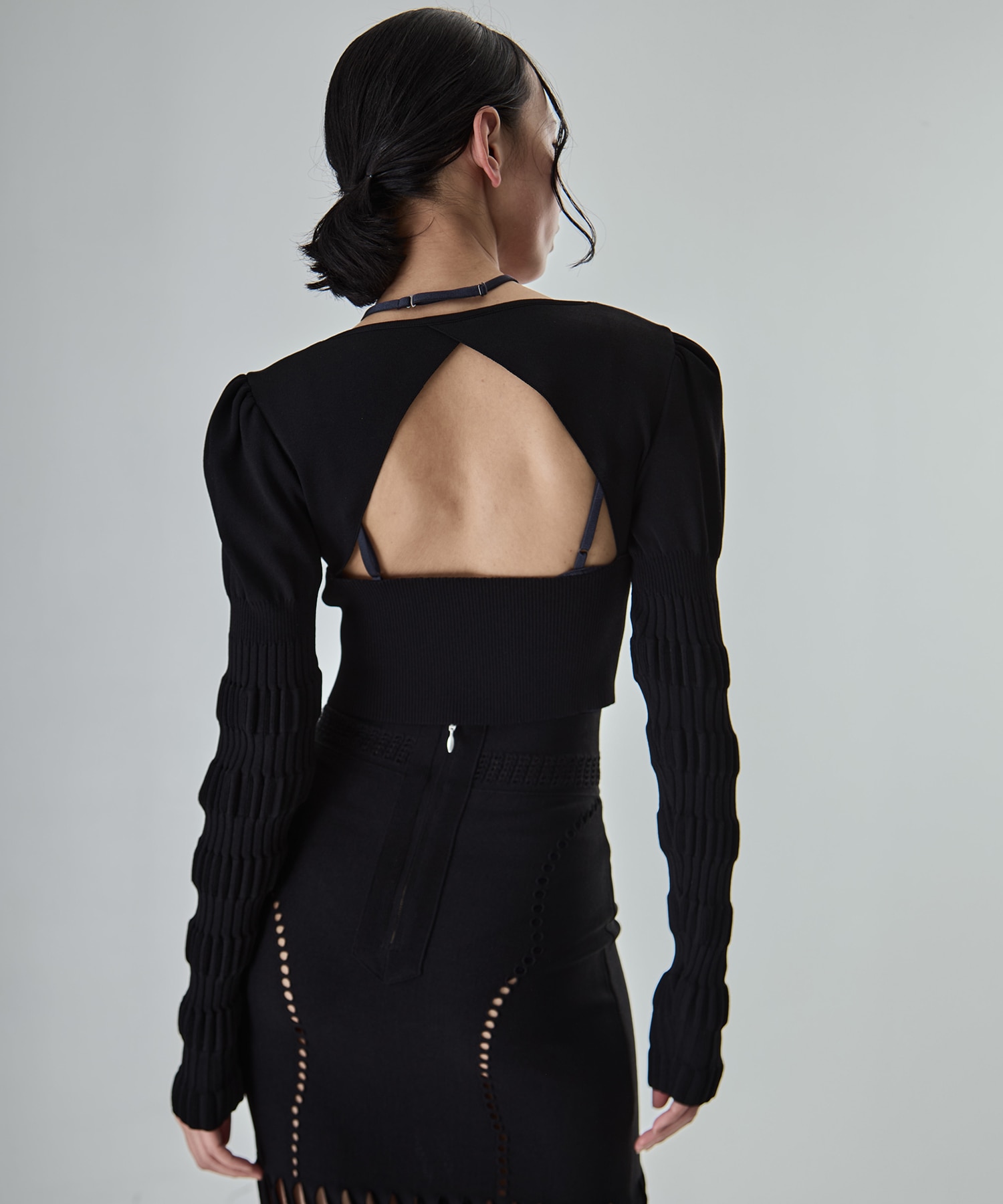 別注 STRIPE KNIT SHORT CARDIGAN FETICO