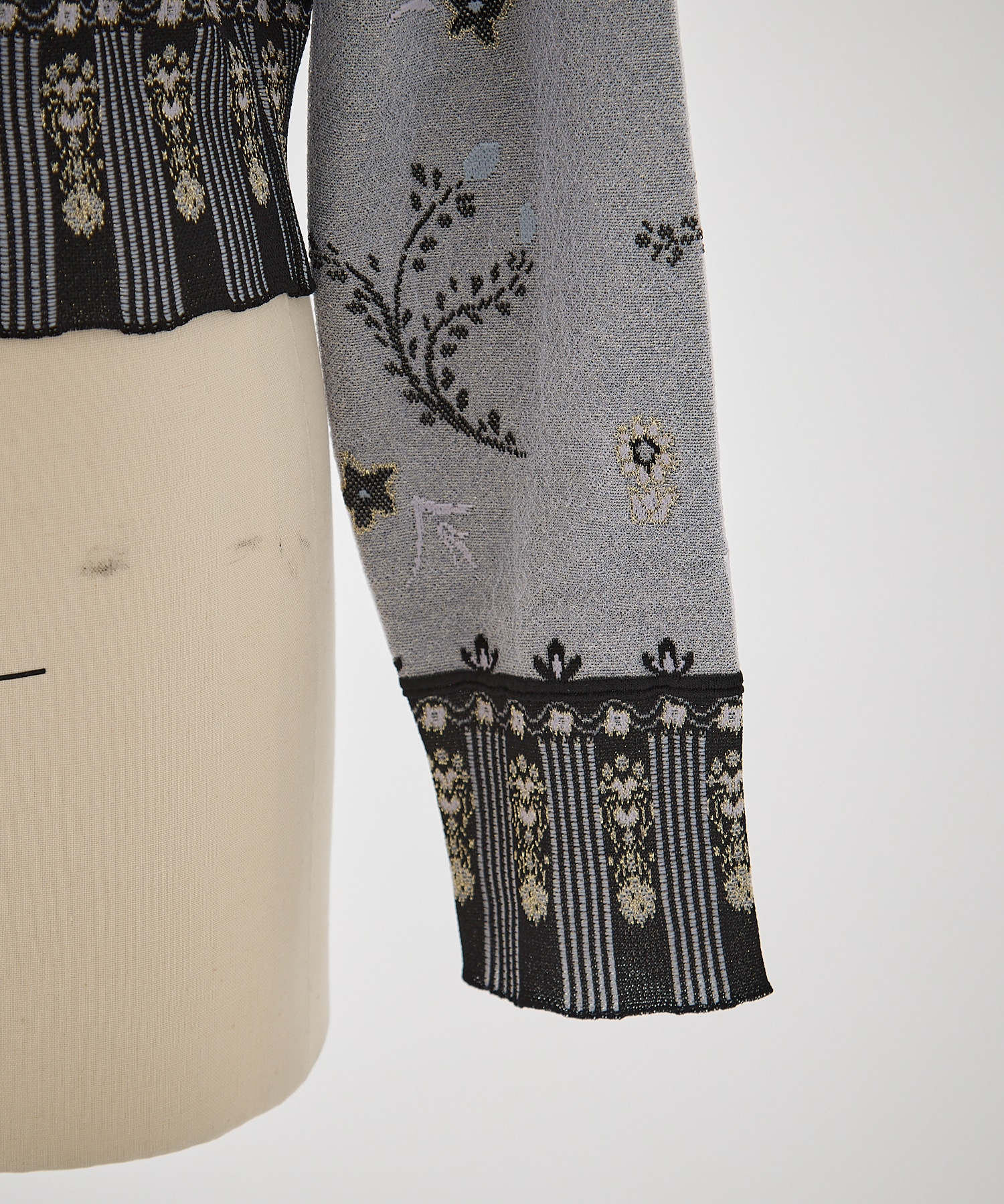 Layered Jacquard Knit Cardigan Mame Kurogouchi