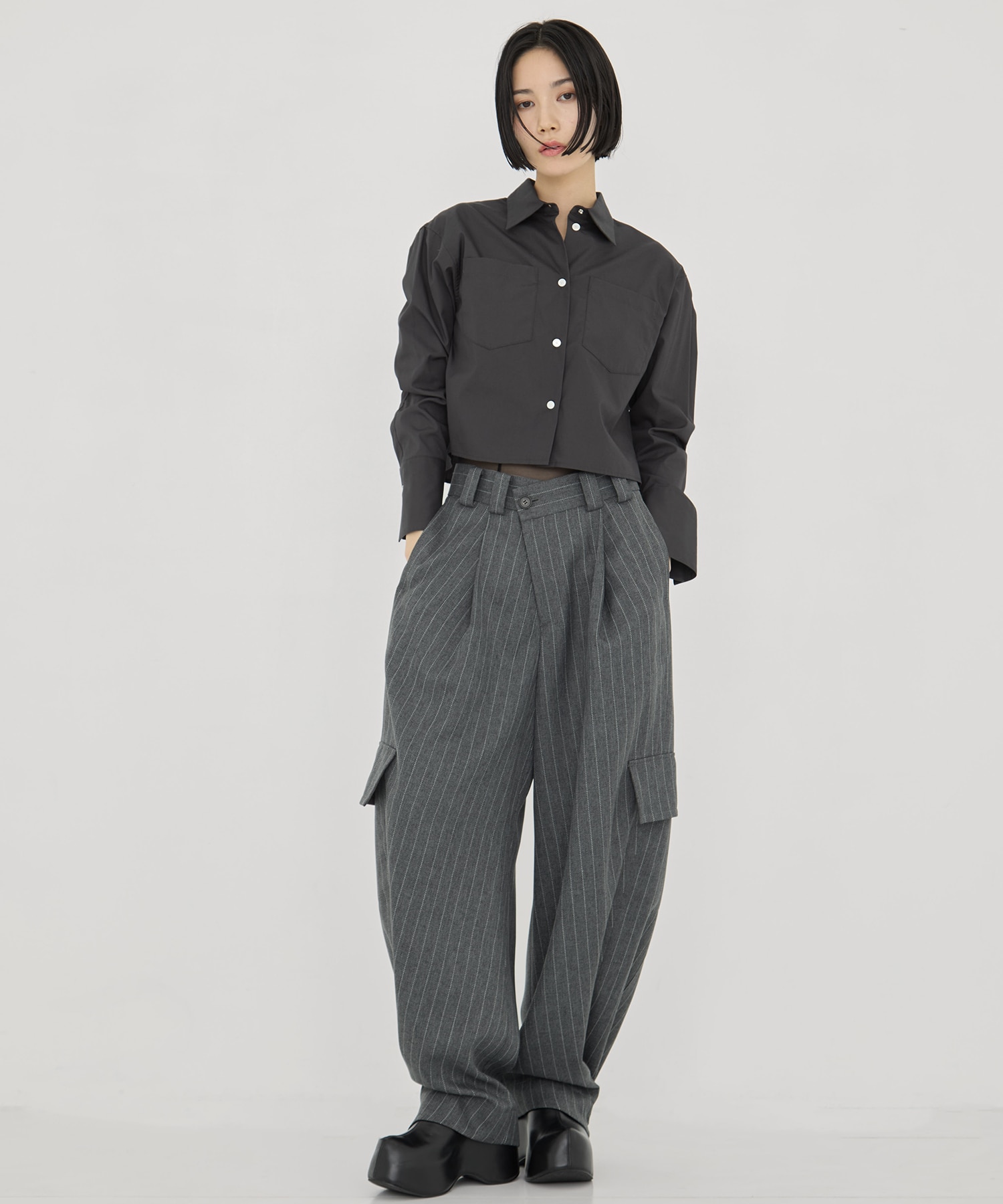 Barrel Leg Cargo Trousers STUDIOUS