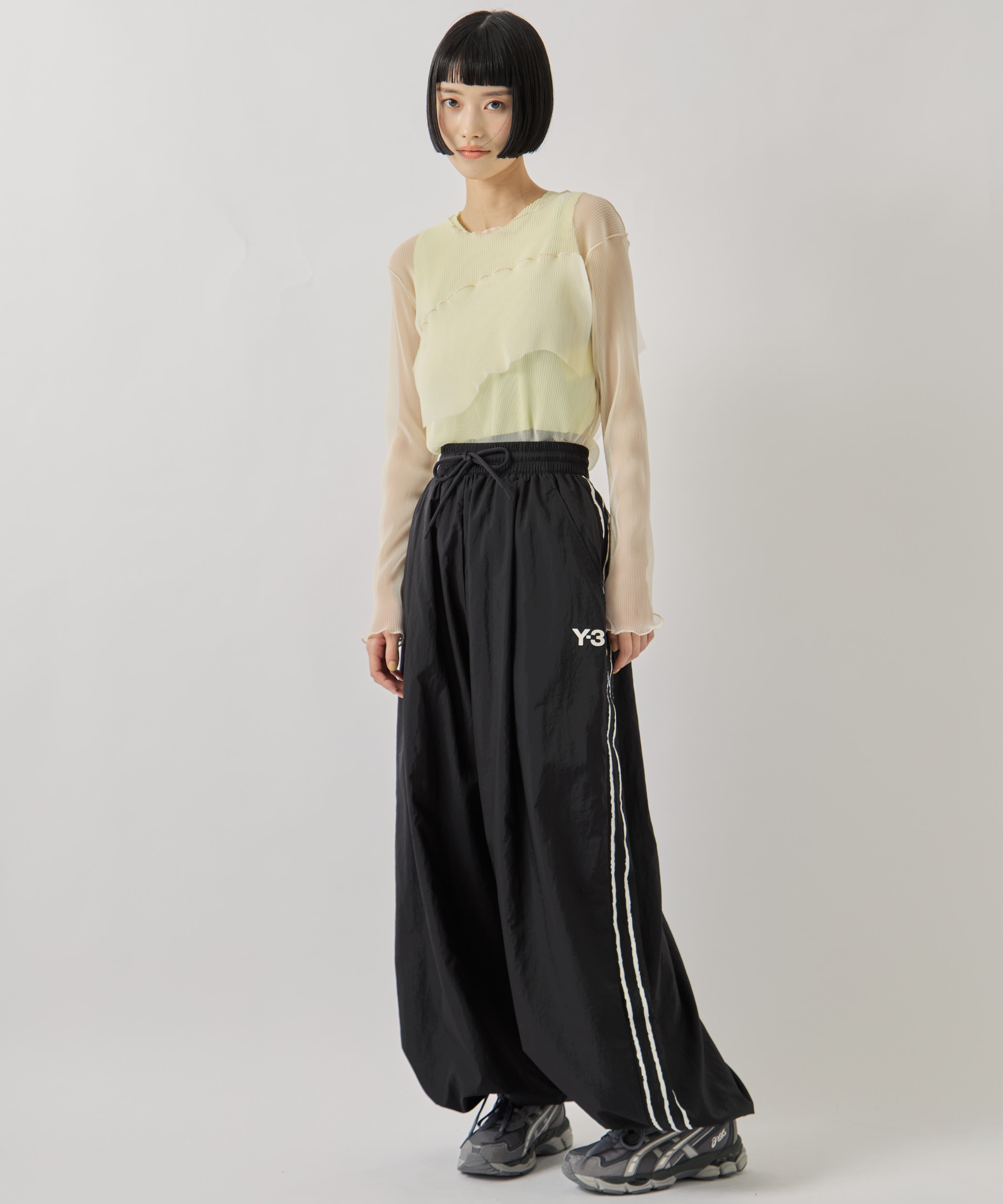 Y3-S26-0000-174/U_RE 3S WIDE PT BLACK(サイドラインワイドバル Y-3