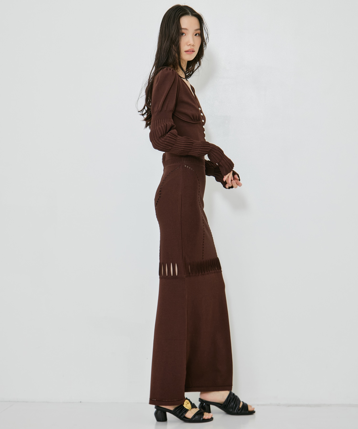 別注 MESH KNIT MAXI SKIRT FETICO