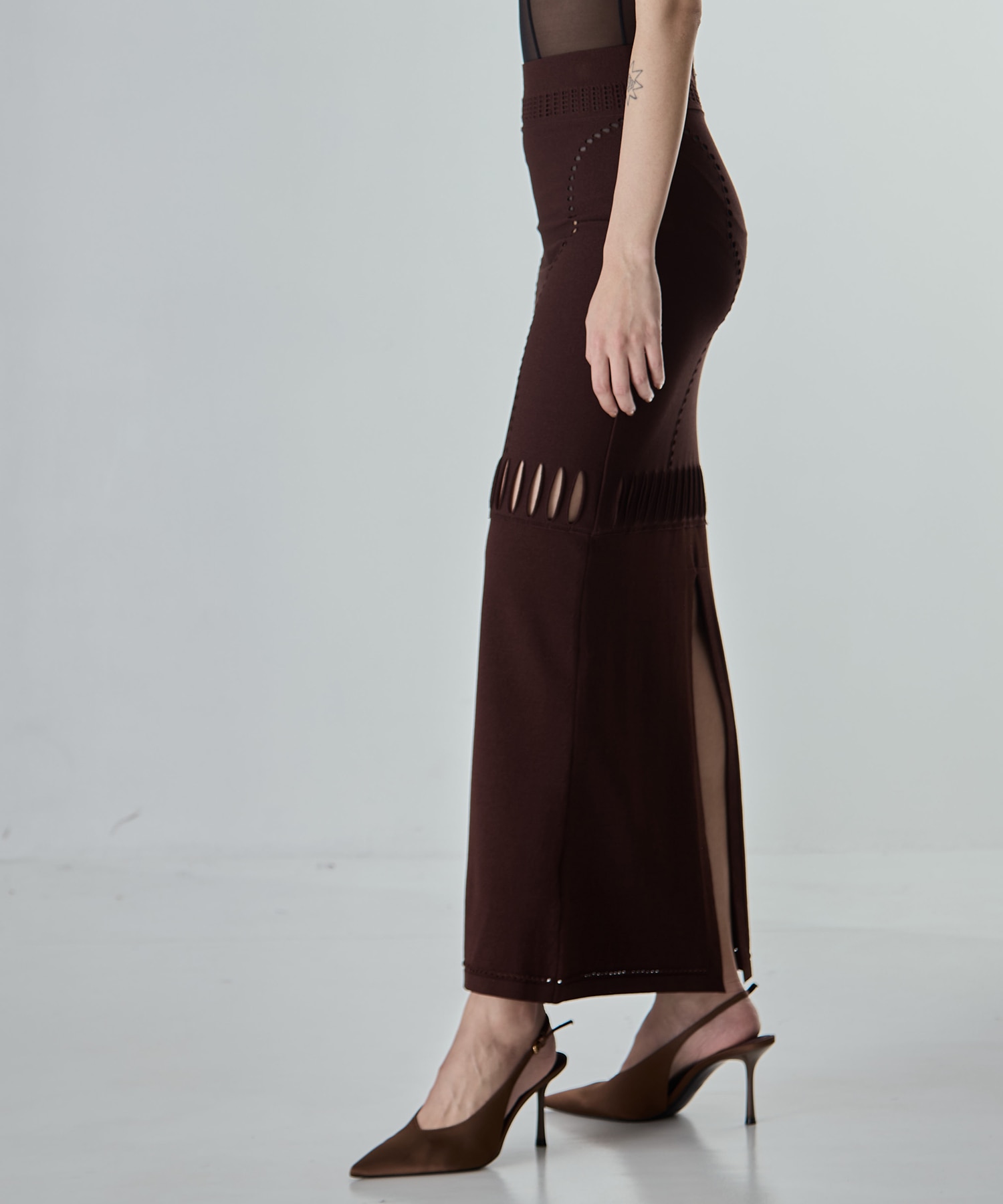 別注 MESH KNIT MAXI SKIRT FETICO