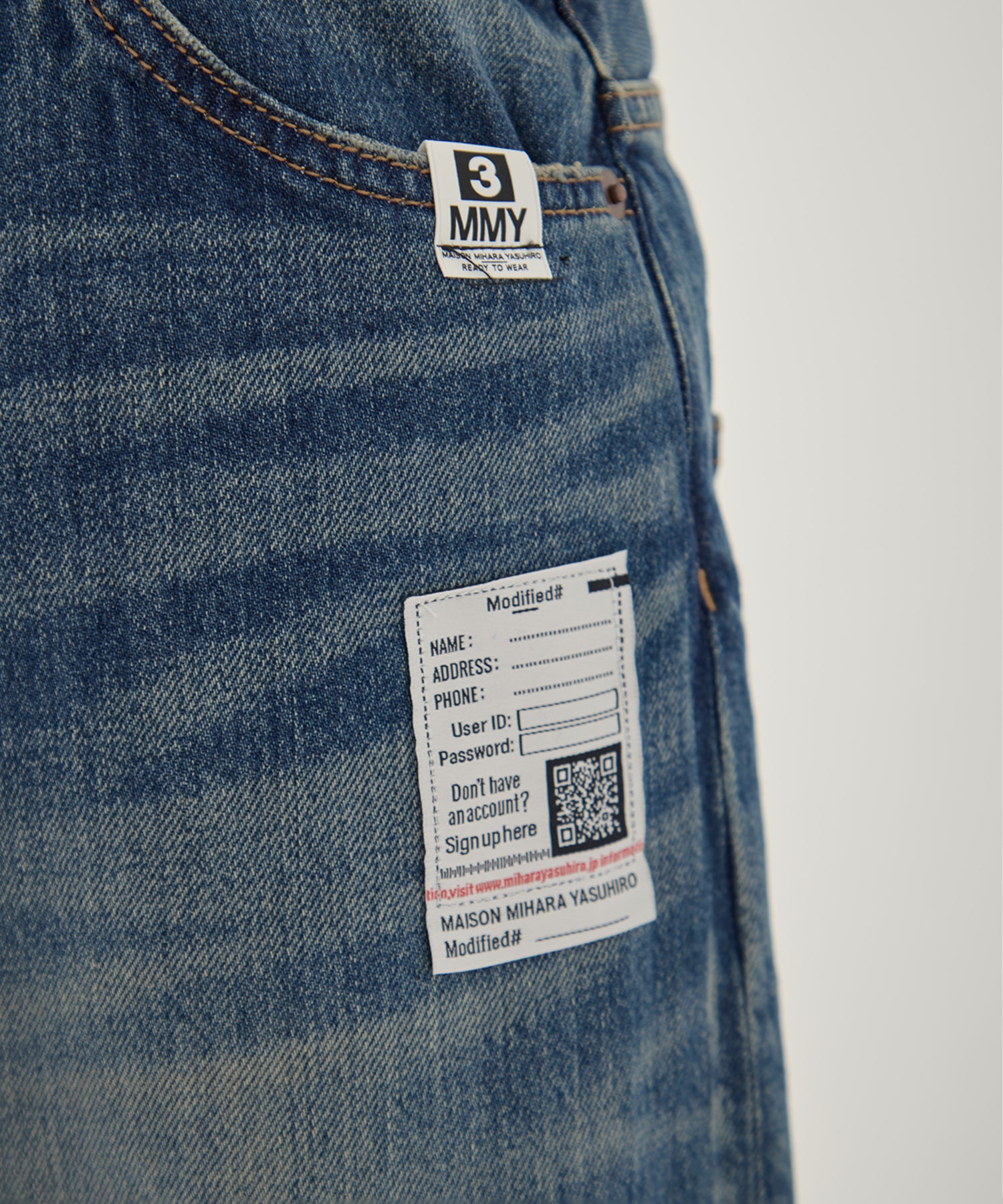 DENIM PANTS COMBINED SKIRT Maison MIHARA YASUHIRO