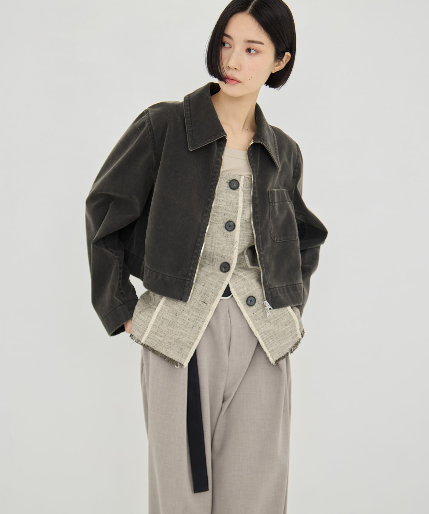 Suede Short Jacket STUDIOUS