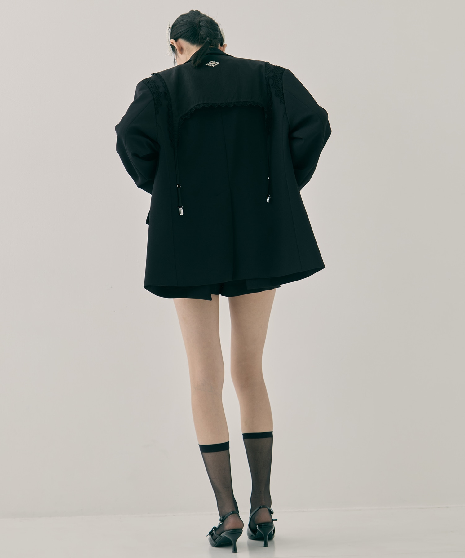 garter collar peaked lapel jacket tanakadaisuke