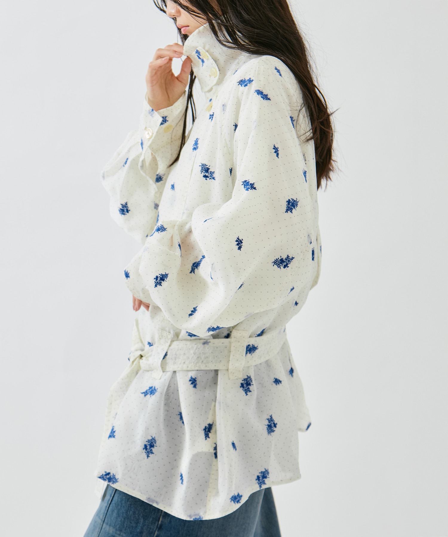 DOT FLOWER VEIL TRENCH AMERI