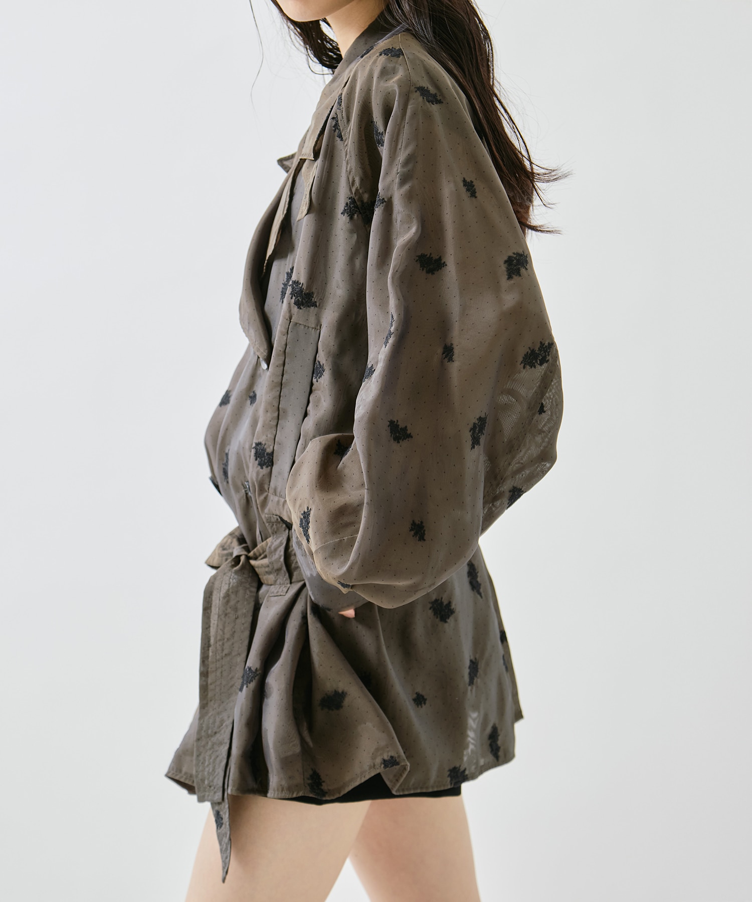 DOT FLOWER VEIL TRENCH AMERI