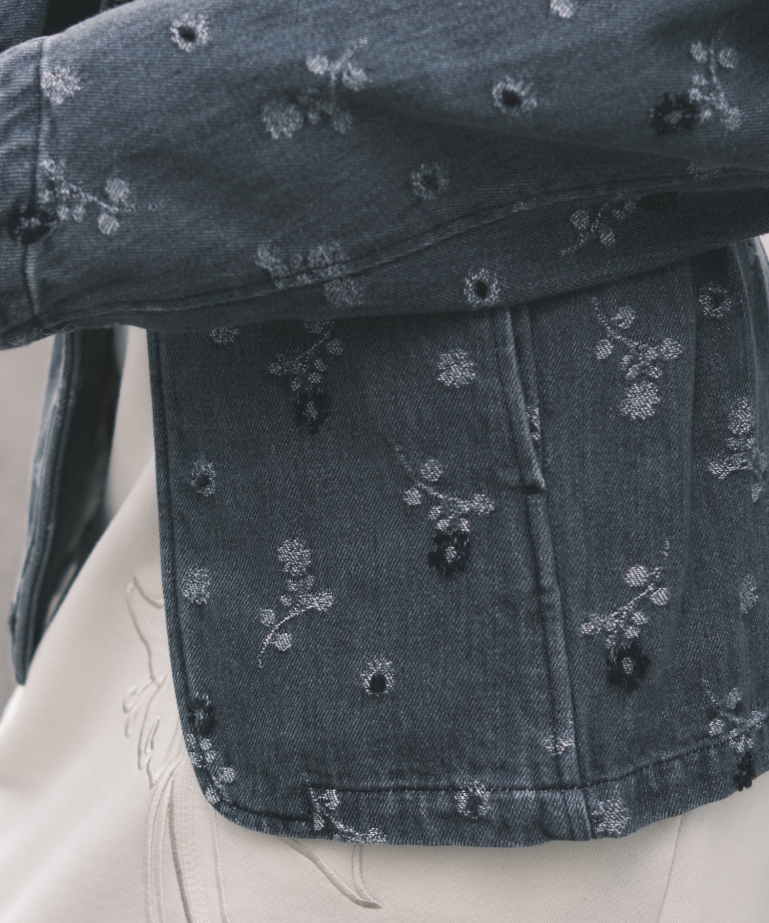 Floral Jacquard Denim Jacket Mame Kurogouchi