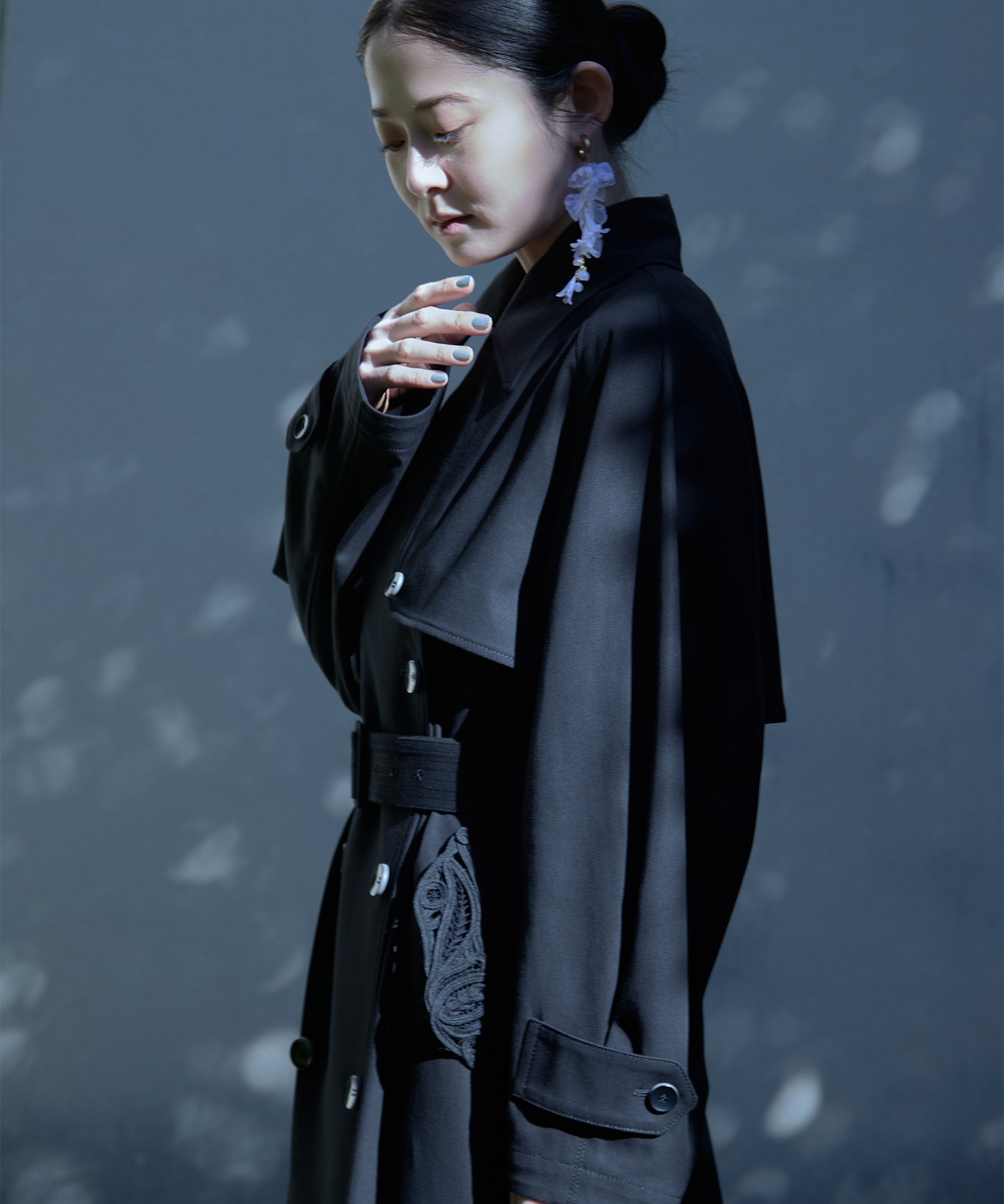 別注Cording Embroidery Detailed Trench Coat Mame Kurogouchi