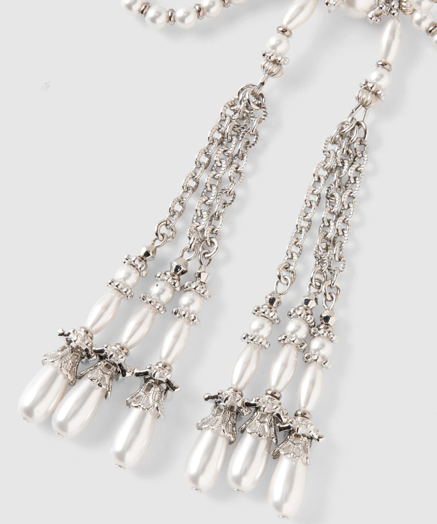 pearl ribbon chain necklace tanakadaisuke