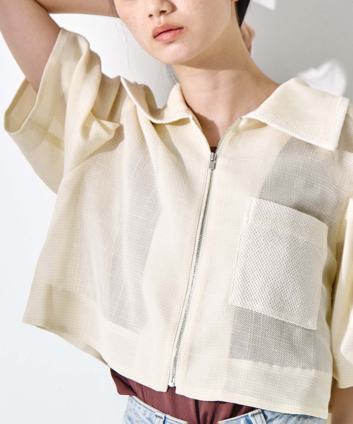 Washable Mesh Blouson 